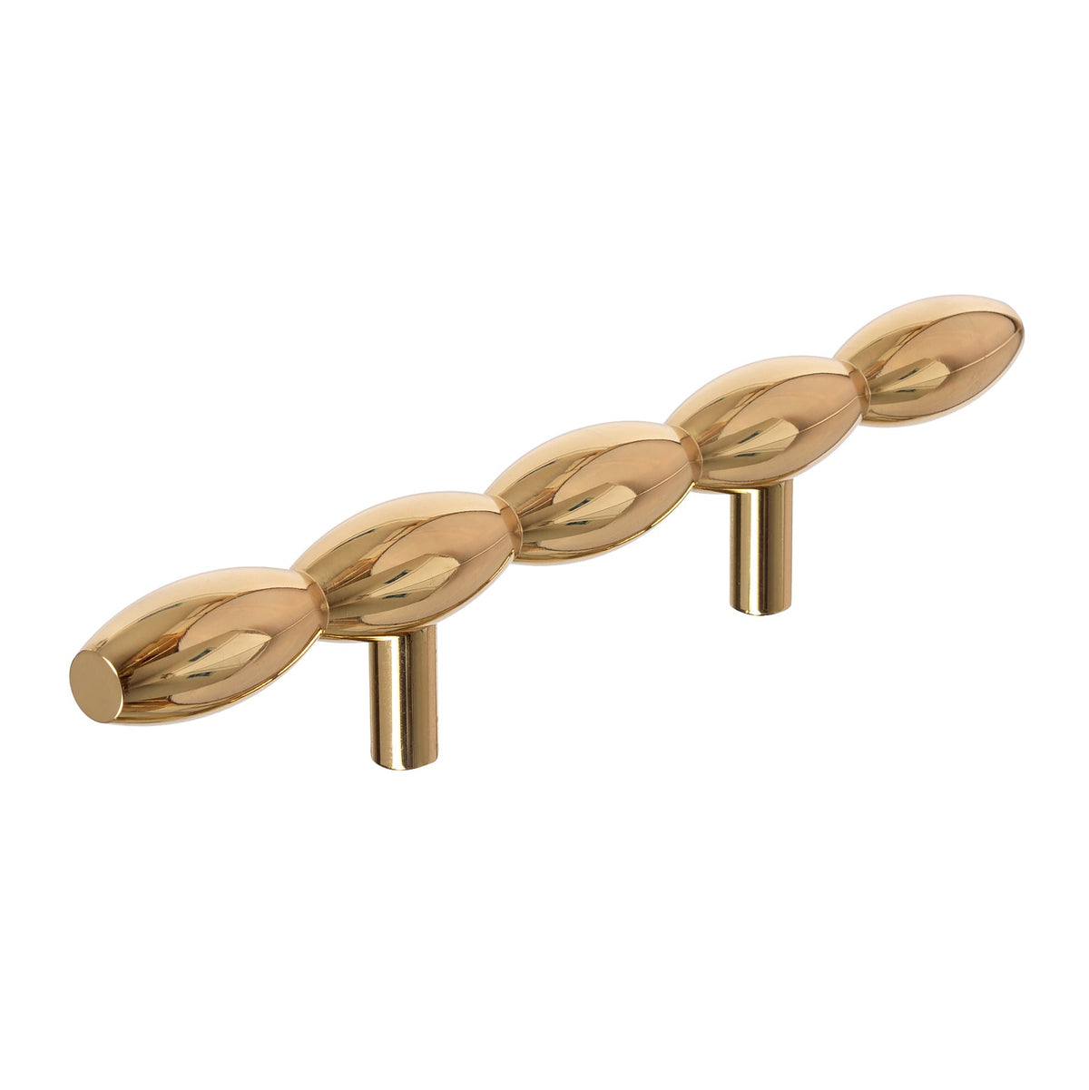 Polished Brass Lew's Hardware Barrel Knobs and Drawer Pulls