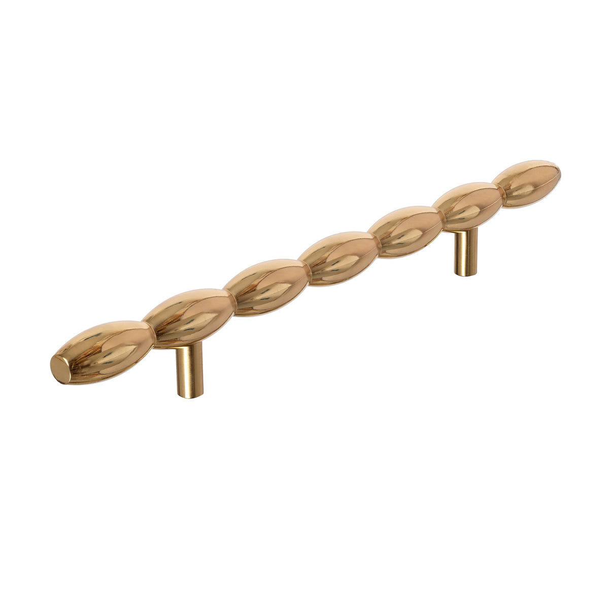 Polished Brass Lew's Hardware Barrel Knobs and Drawer Pulls