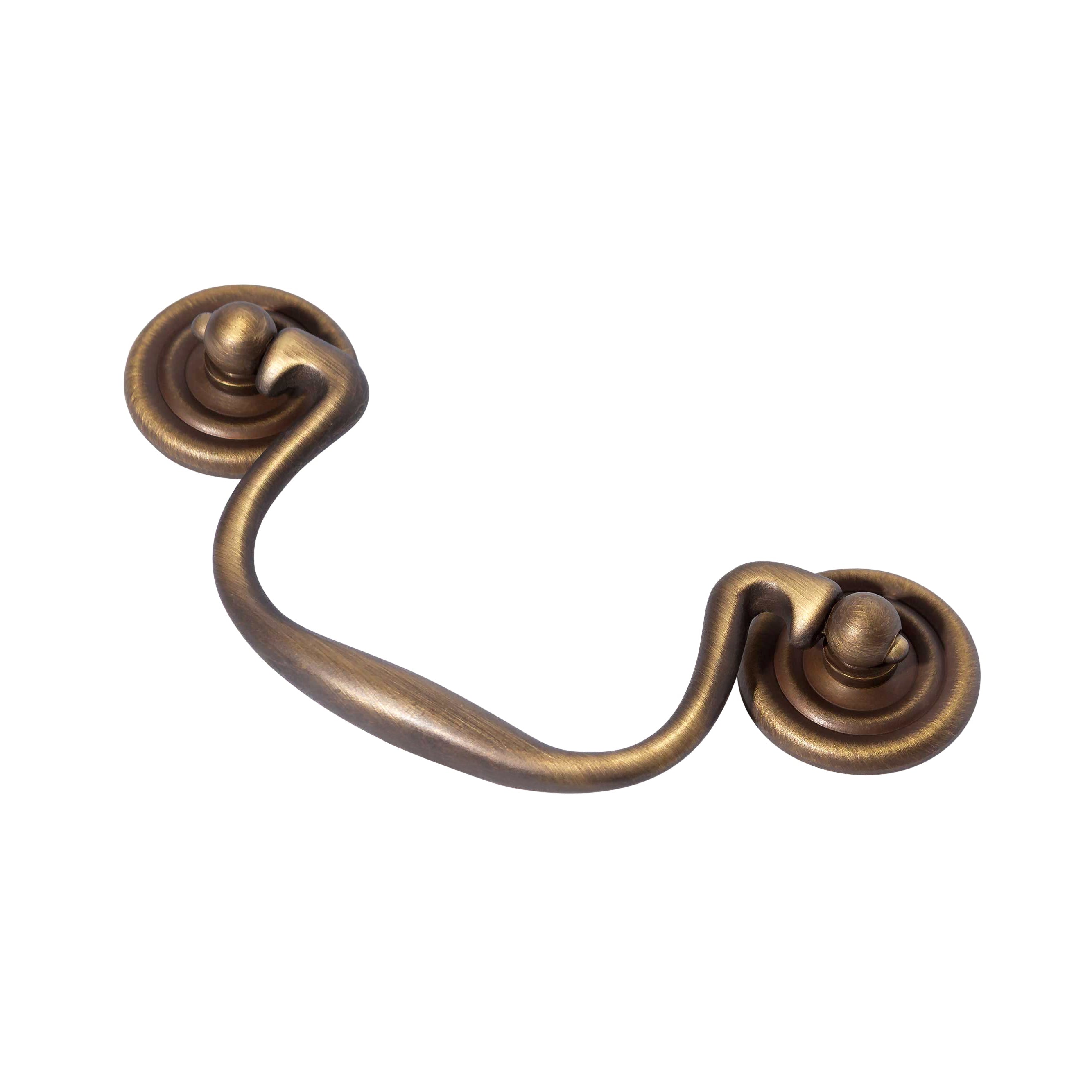 Traditional Antique Brass "Elsie" Bail Drawer Pull