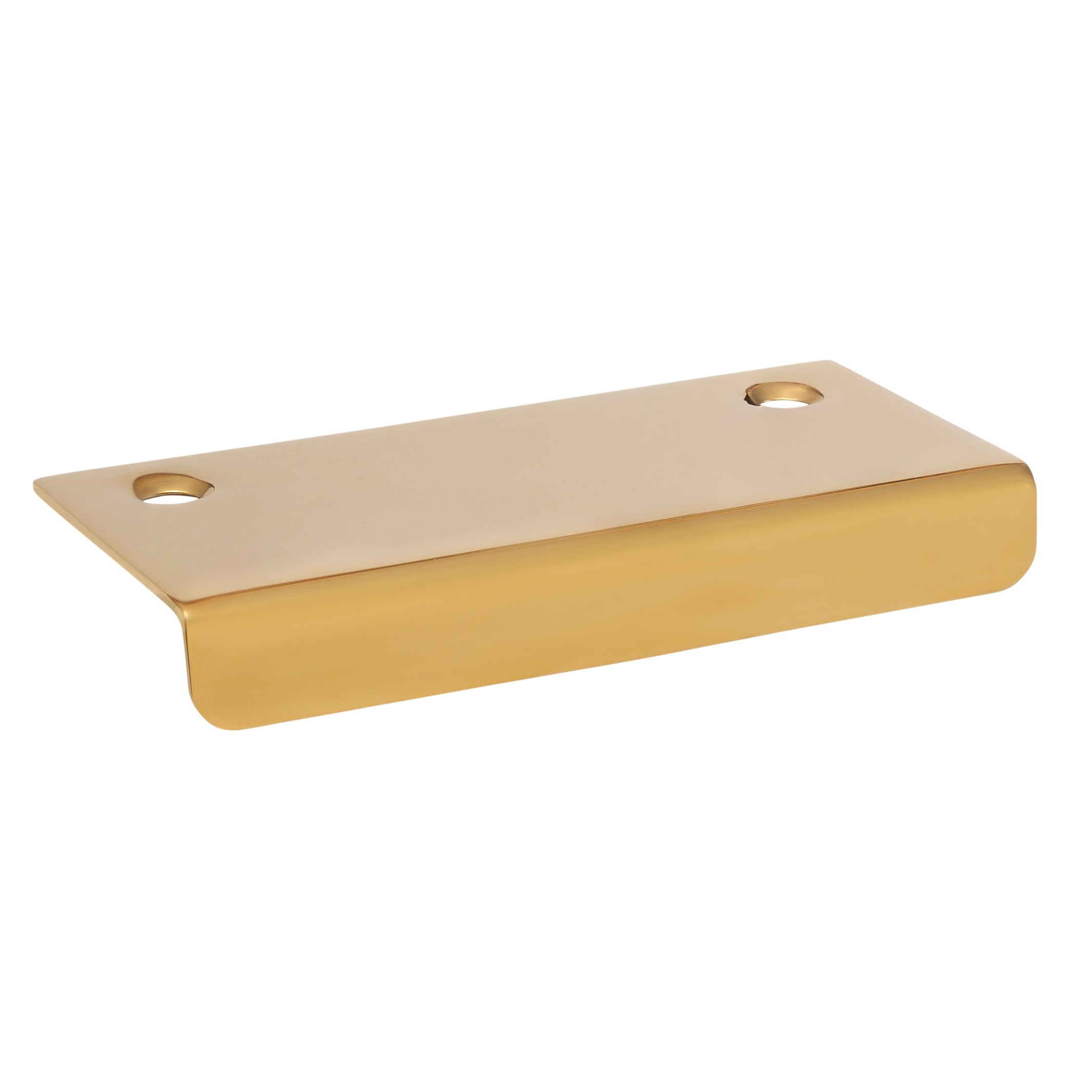 Unlacquered Brass "Forme" Edge Drawer Pulls