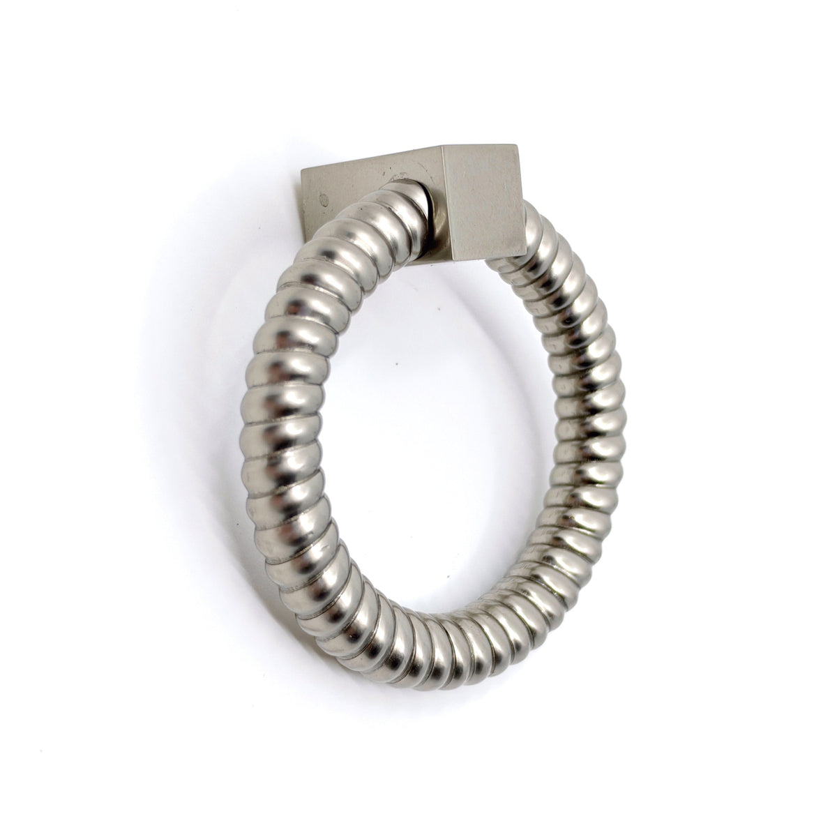 Satin Nickel "Rope" Ring Cabinet Pull