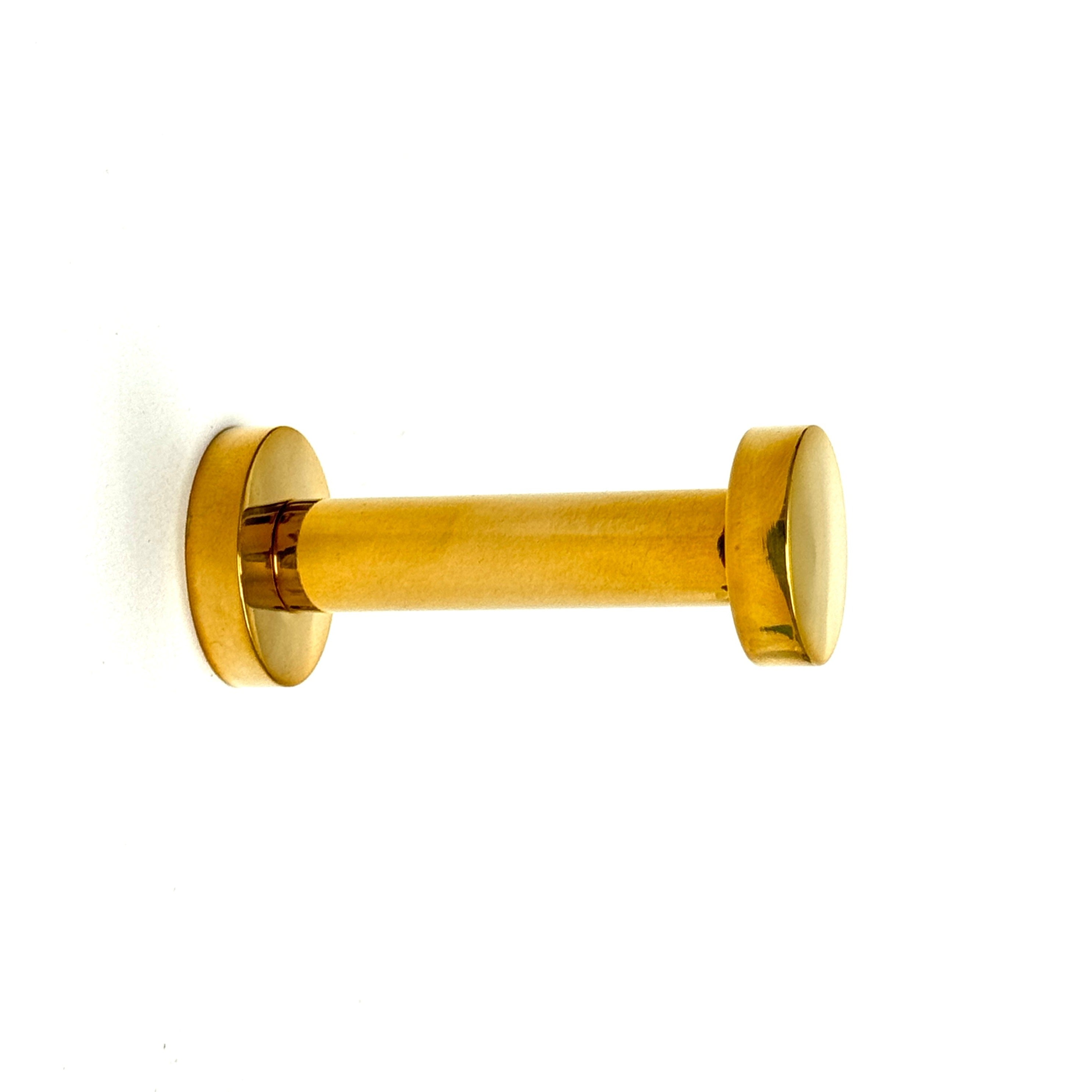 Polished Unlacquered Brass "Post" Hook - Industry Hardware