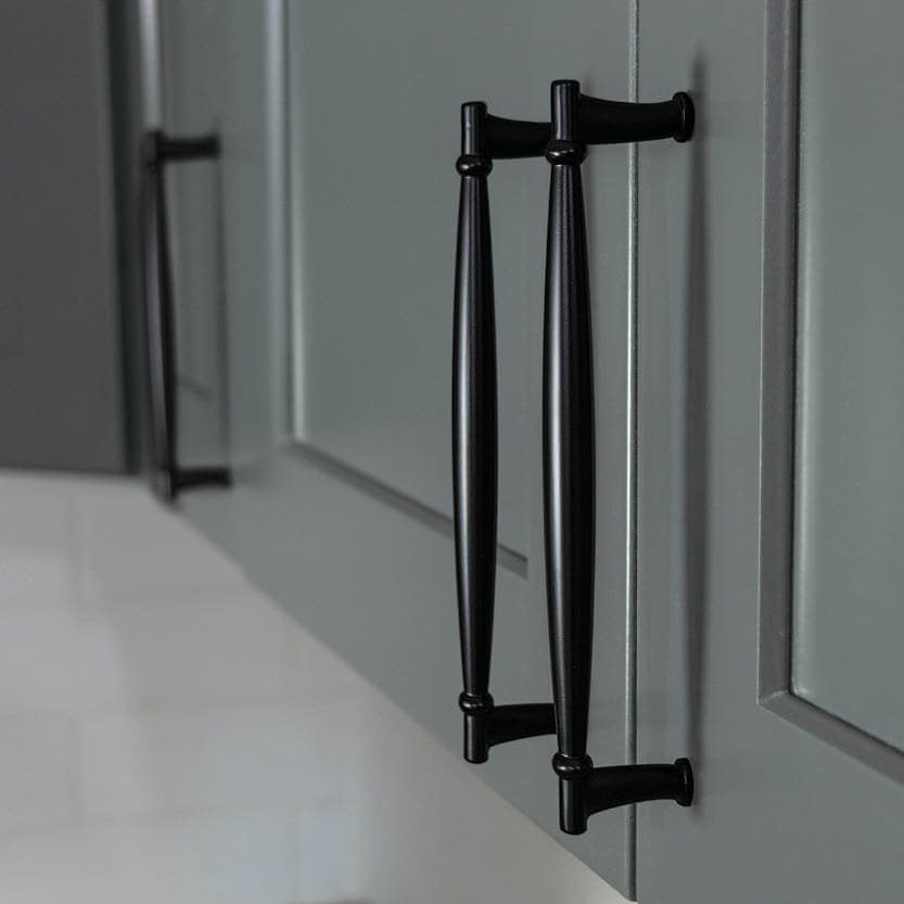 Matte Black "Amelia" Drawer Pulls and Knob
