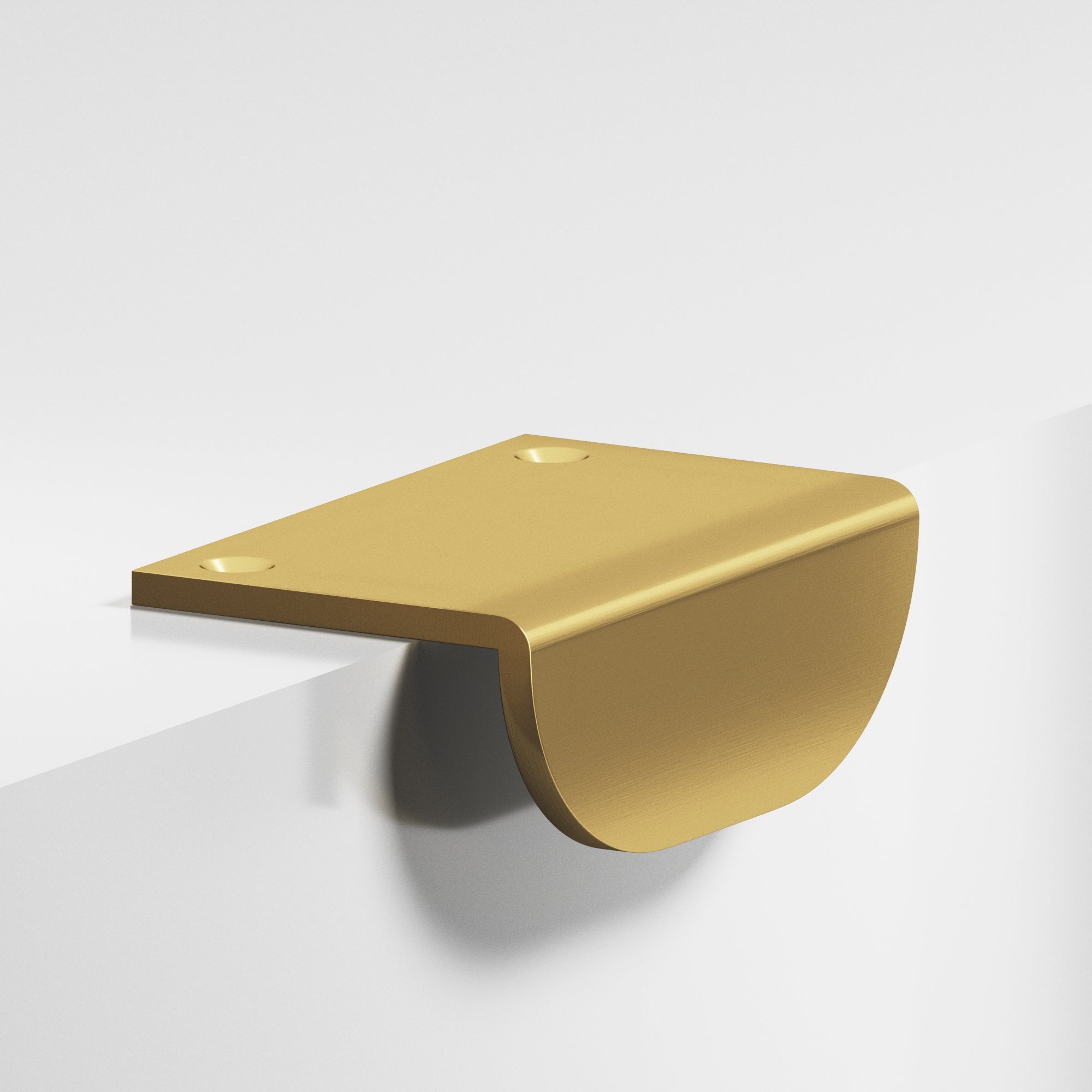 Satin Brass "Soft" Edge Drawer Pulls