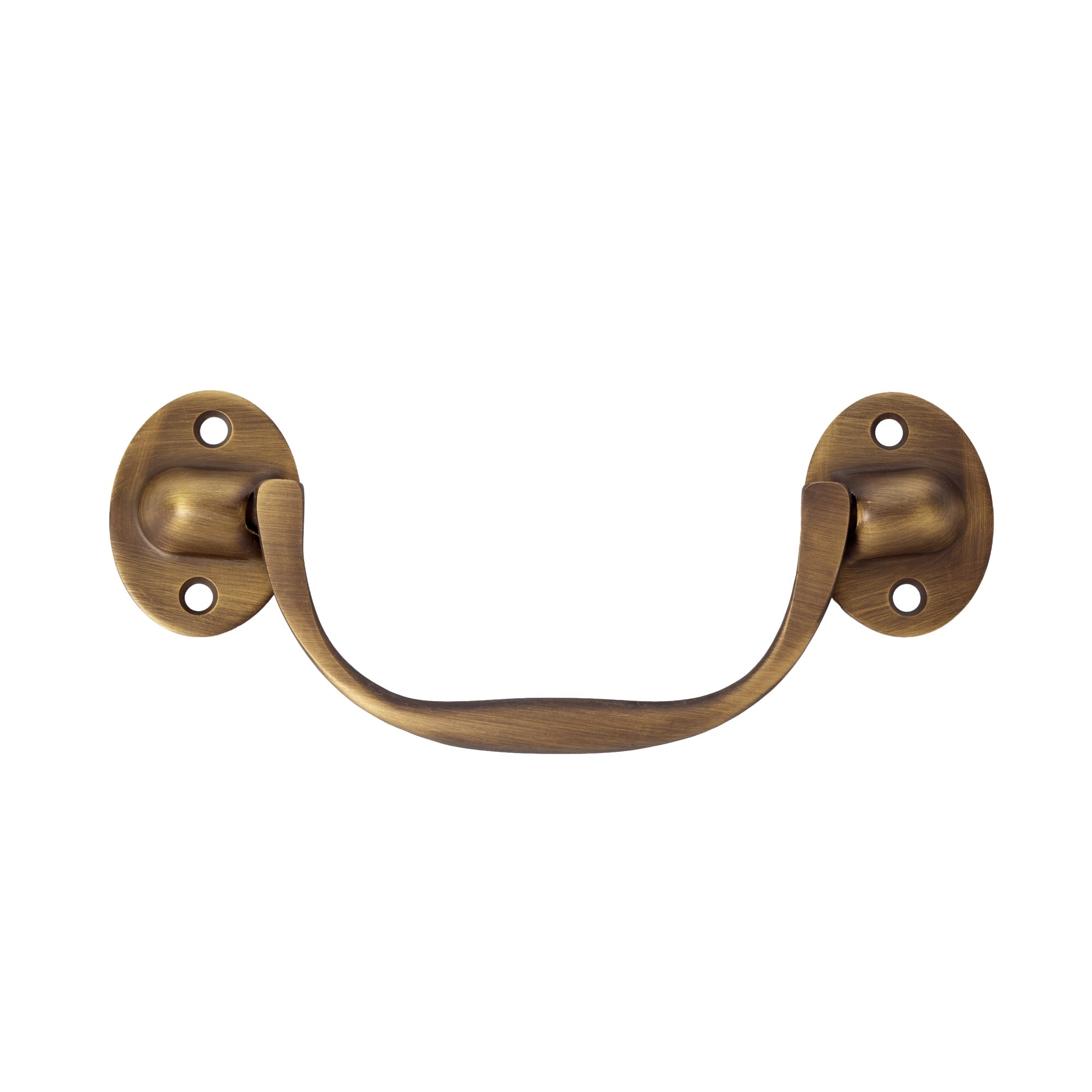 Antique Brass "Elara" Trunk Drawer Pull - Forge Hardware Studio