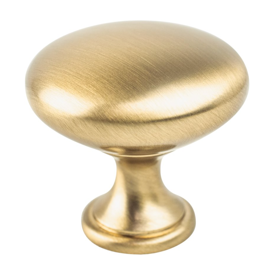 Kelly Round Brass Cabinet Knob - Kitchen Drawer Knob - Forge Hardware Studio