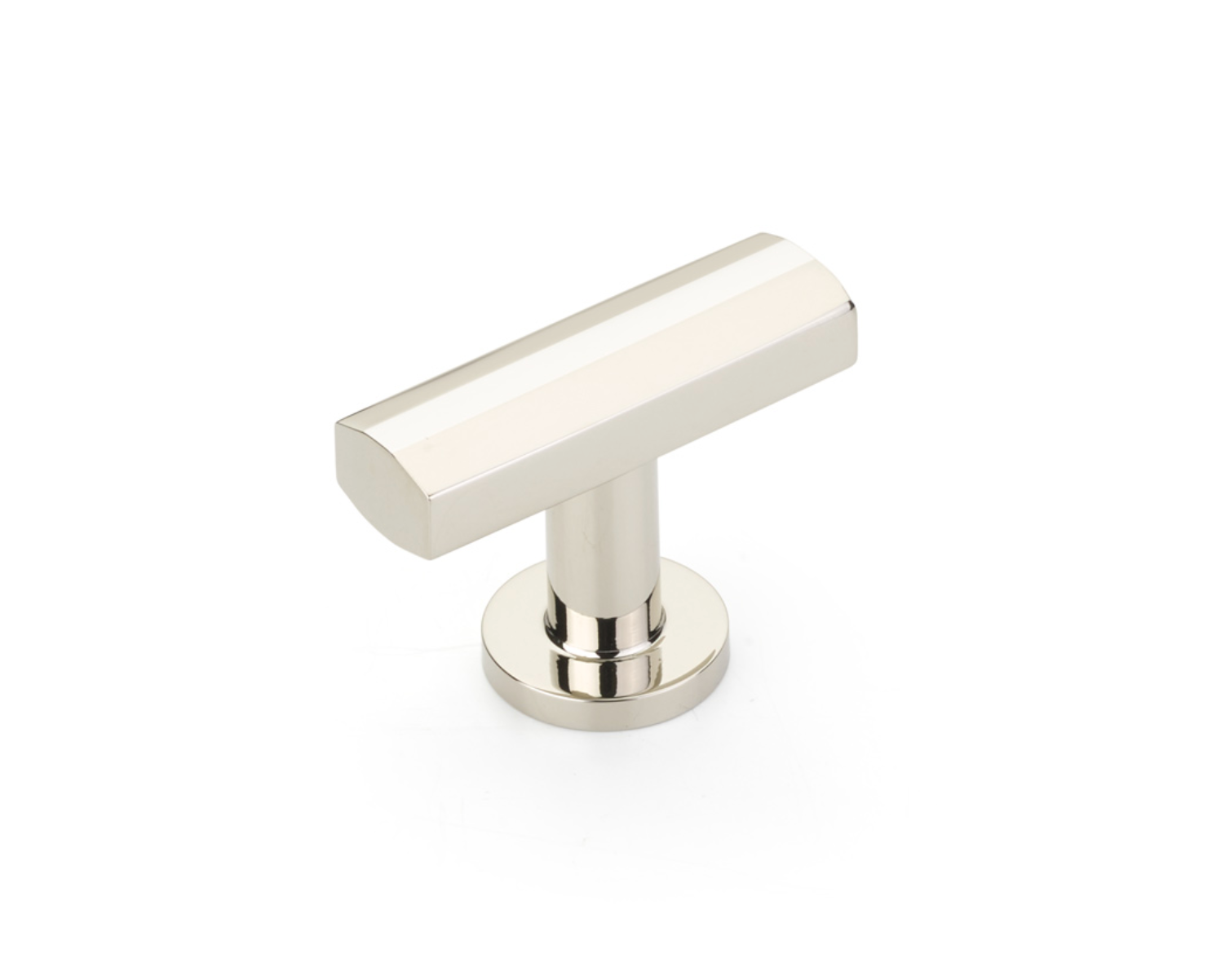 Polished Nickel "Heather" T-Bar Cabinet Knobs and Drawer Pulls