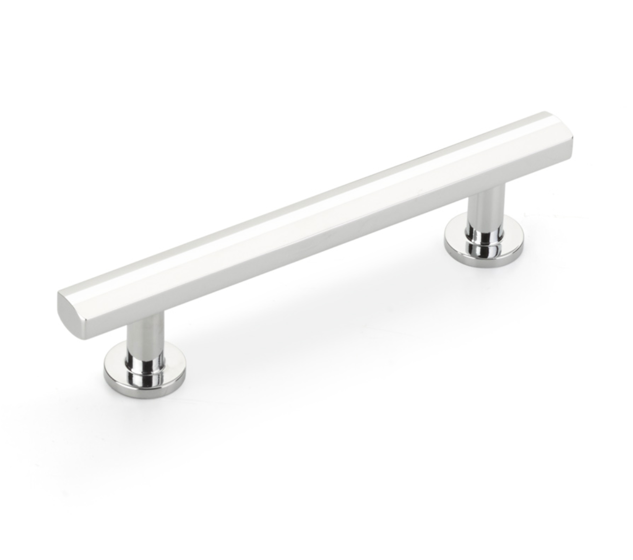 Polished Chrome "Heather" T-Bar Cabinet Knobs and Drawer Pulls