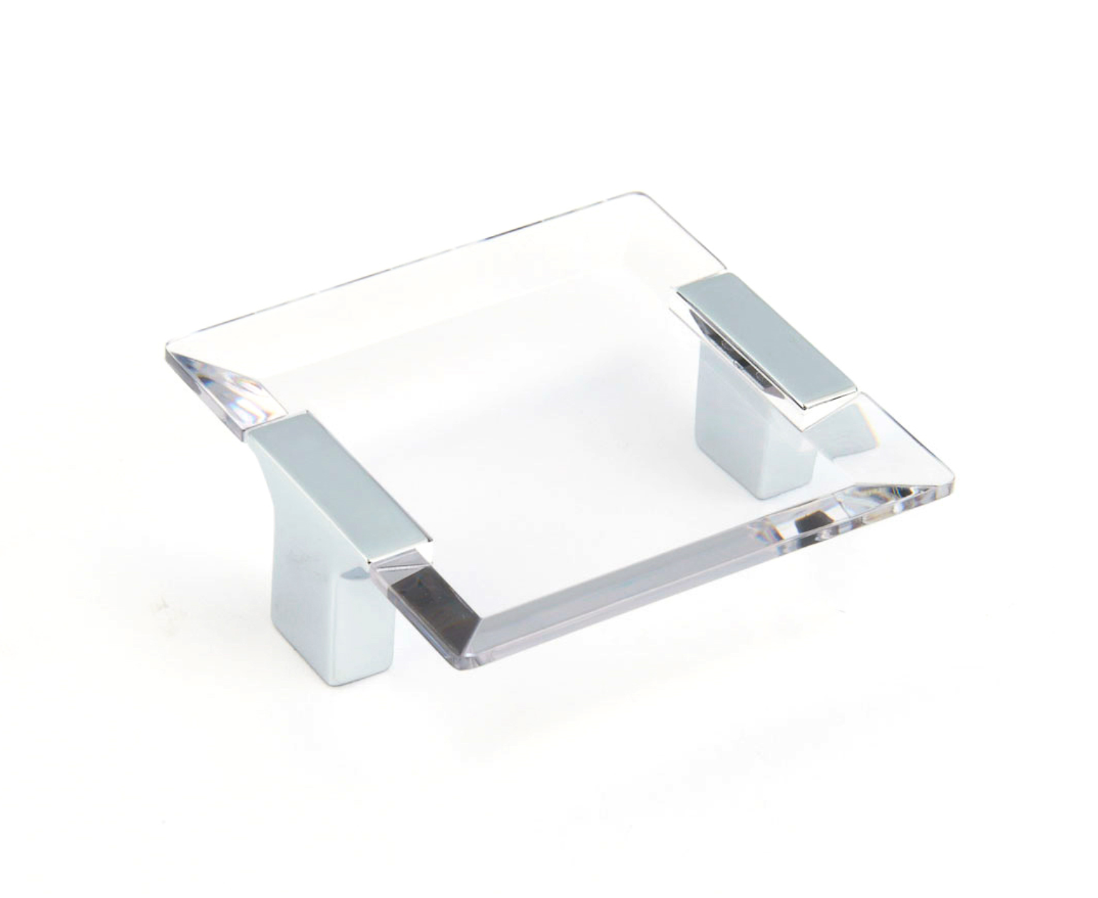 Polished Chrome "Ponce" Clear Glass Cabinet Knob and Drawer Pulls - Industry Hardware