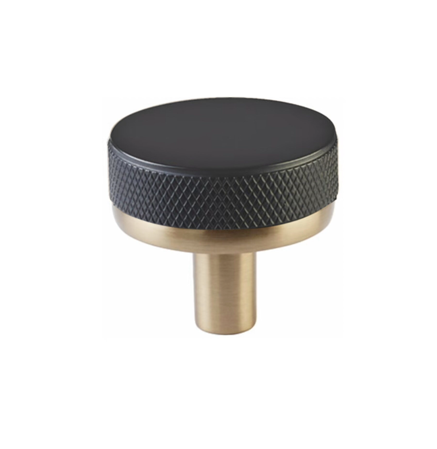 Knurled "Converse" Champagne Bronze and Black Knob and Pulls - Industry Hardware