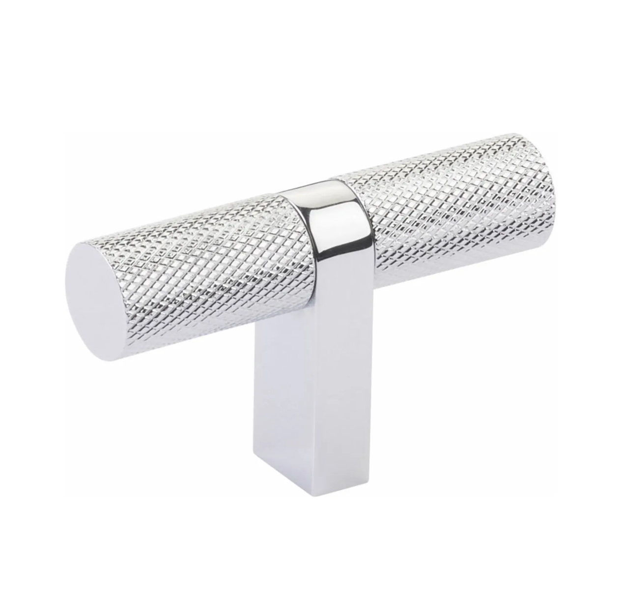 Knurled "Converse" Polished Chrome Cabinet Knobs and Drawer Pulls - Industry Hardware