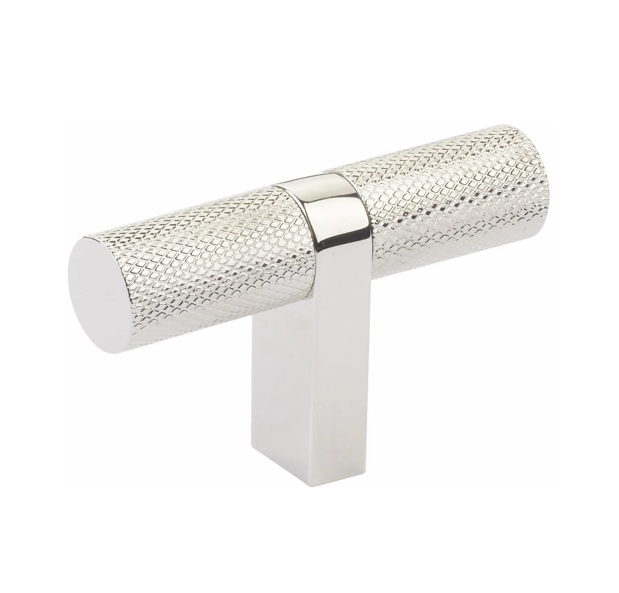 Knurled "Converse" Polished Nickel Cabinet Knobs and Drawer Pulls - Industry Hardware