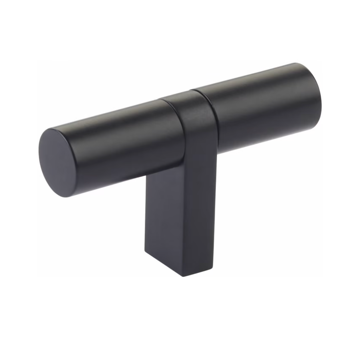 Smooth "Converse No.2" Matte Black Cabinet Knobs and Drawer Pulls