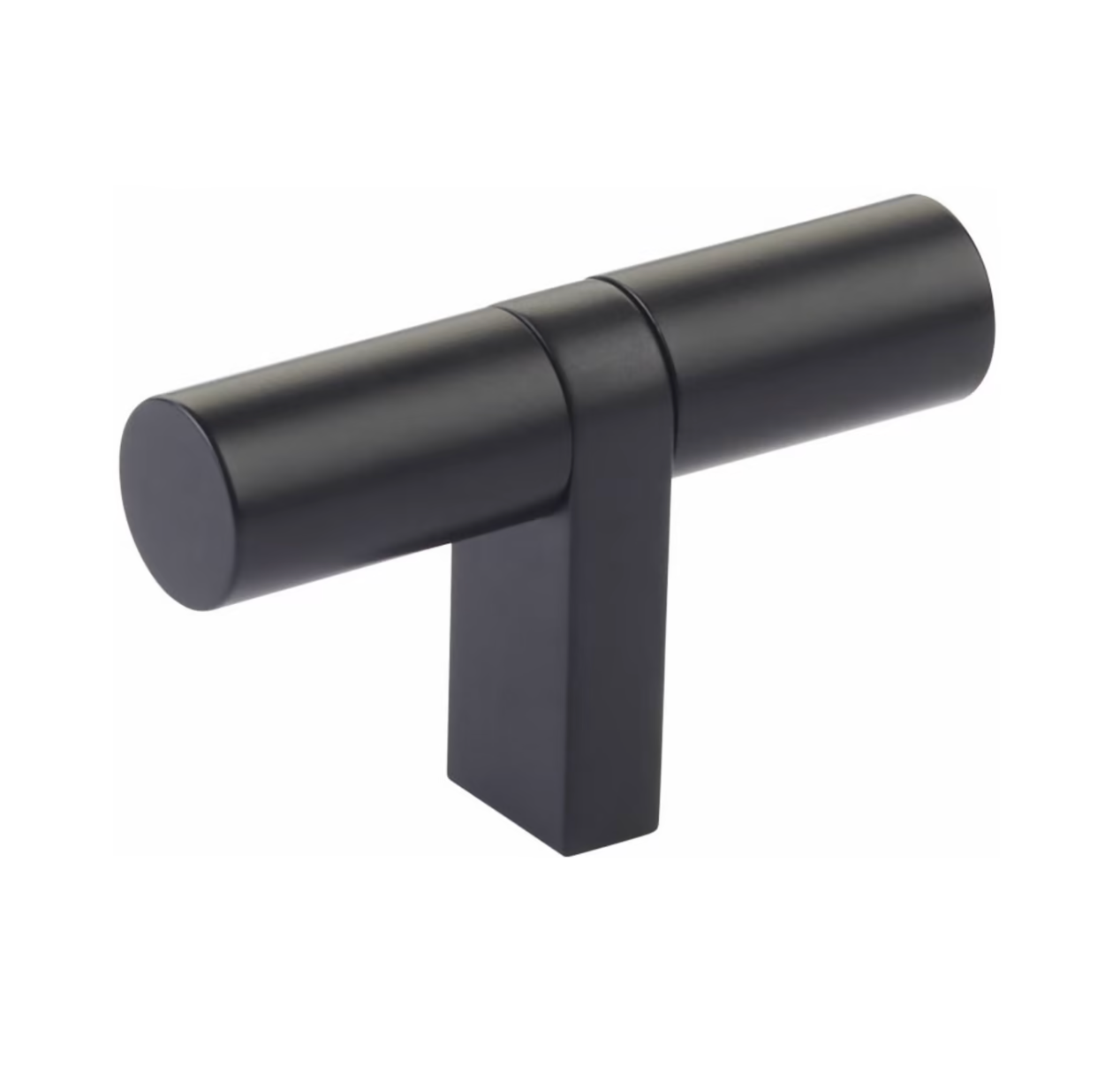 Smooth "Converse No.2" Matte Black Cabinet Knobs and Drawer Pulls - Industry Hardware