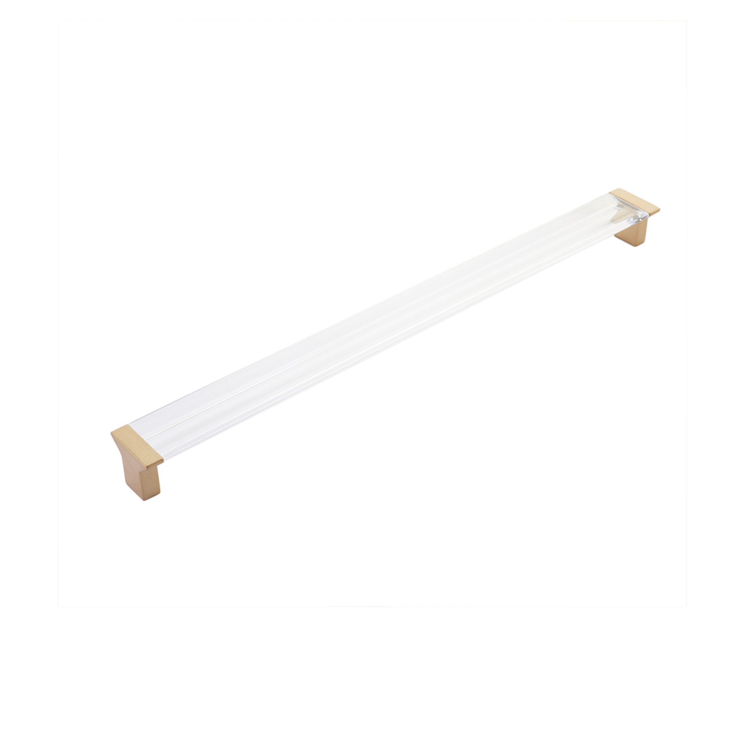 Satin Brass "Ponce" Clear Glass Cabinet Knob and Drawer Pulls