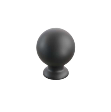Matte Black Cabinet Hardware "Estate" Cabinet Knobs and Pulls