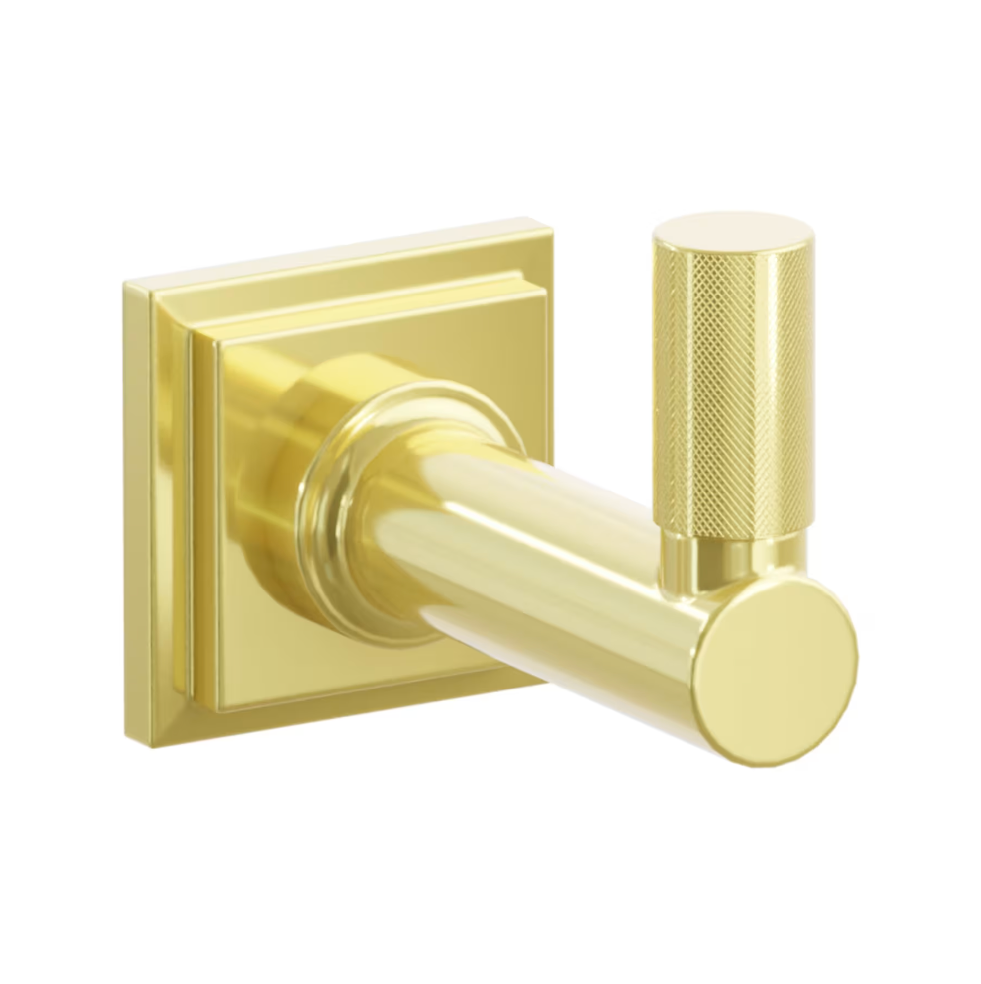 Unlacquered Brass Knurled "Converse No.1" Robe Hook