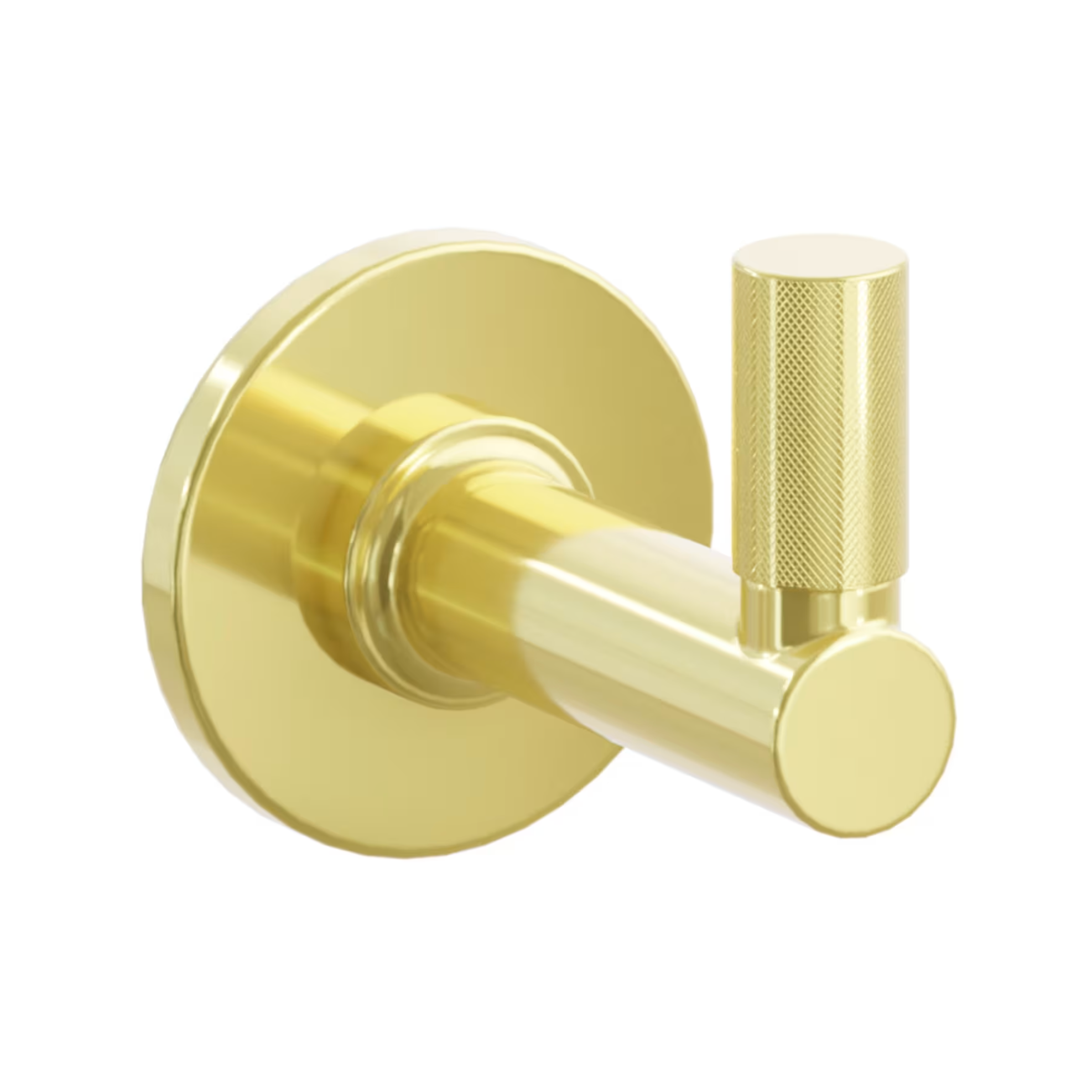 Unlacquered Brass Knurled "Converse No.1" Robe Hook