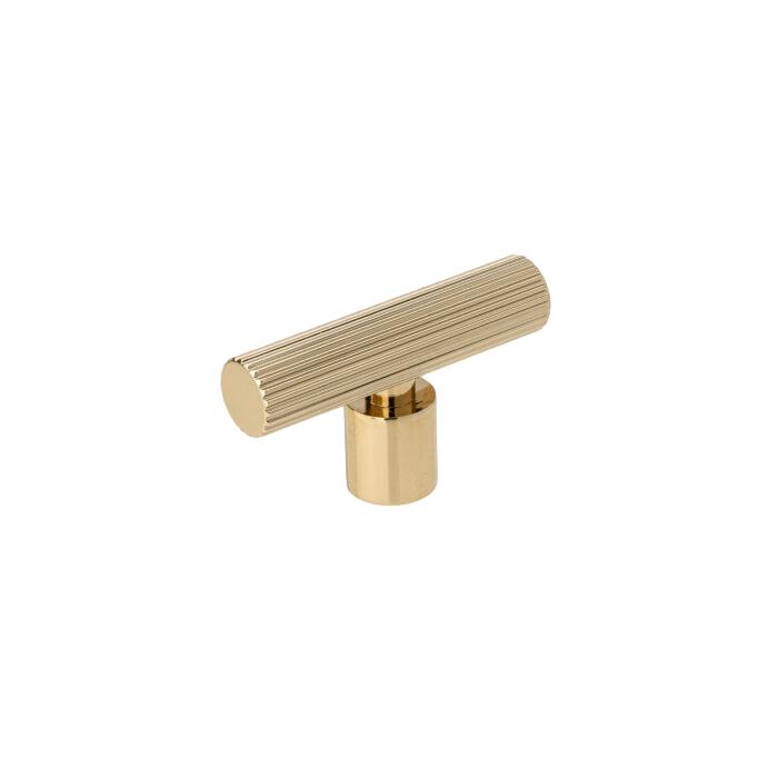 Polished Gold "Lustra" Cabinet Knob and Drawer Pull