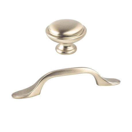 Light Gold "Sunny" Cabinet Knob and Drawer Pull