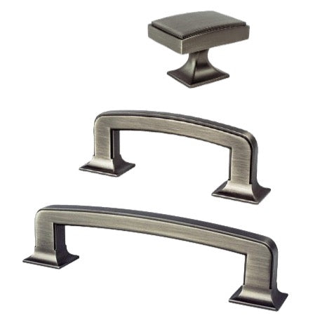 Brushed Dark Gray "Liana" Drawer Pulls and Knobs for Cabinets and Furniture - Industry Hardware