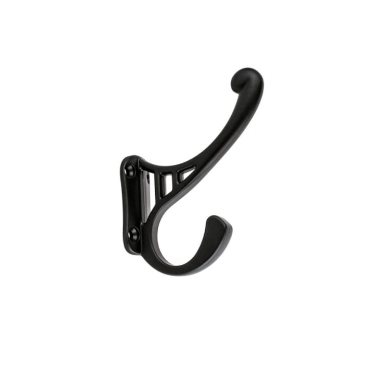 Matte Black "Flair" Wall Coat Bathroom Hook - Industry Hardware