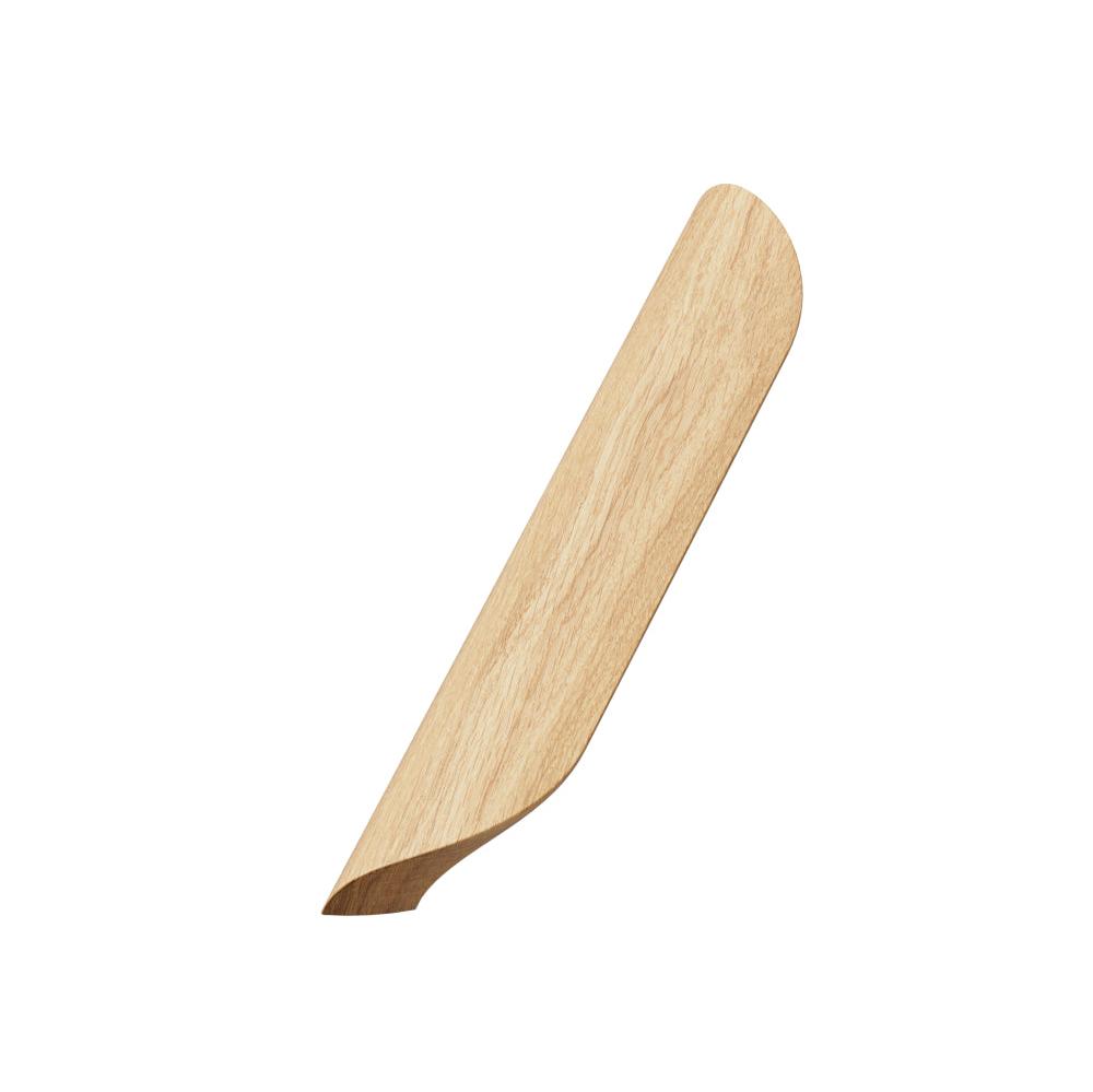 Lacquered Oak Wood "Archive" Tab Drawer Pulls