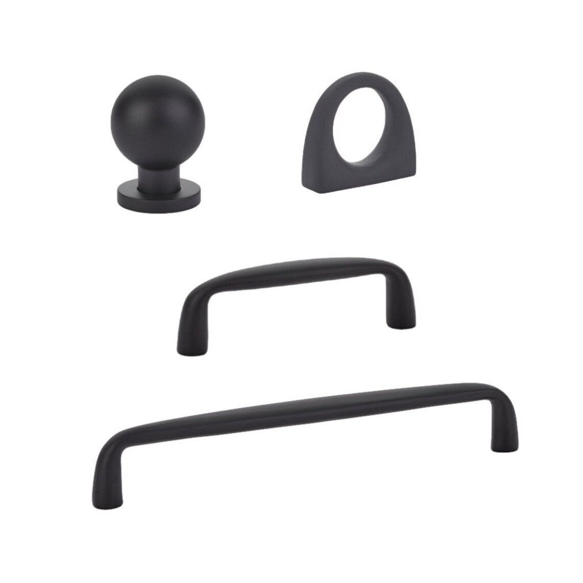 Omni Cabinet Knobs and Drawer Pulls in Matte Black - Industry Hardware