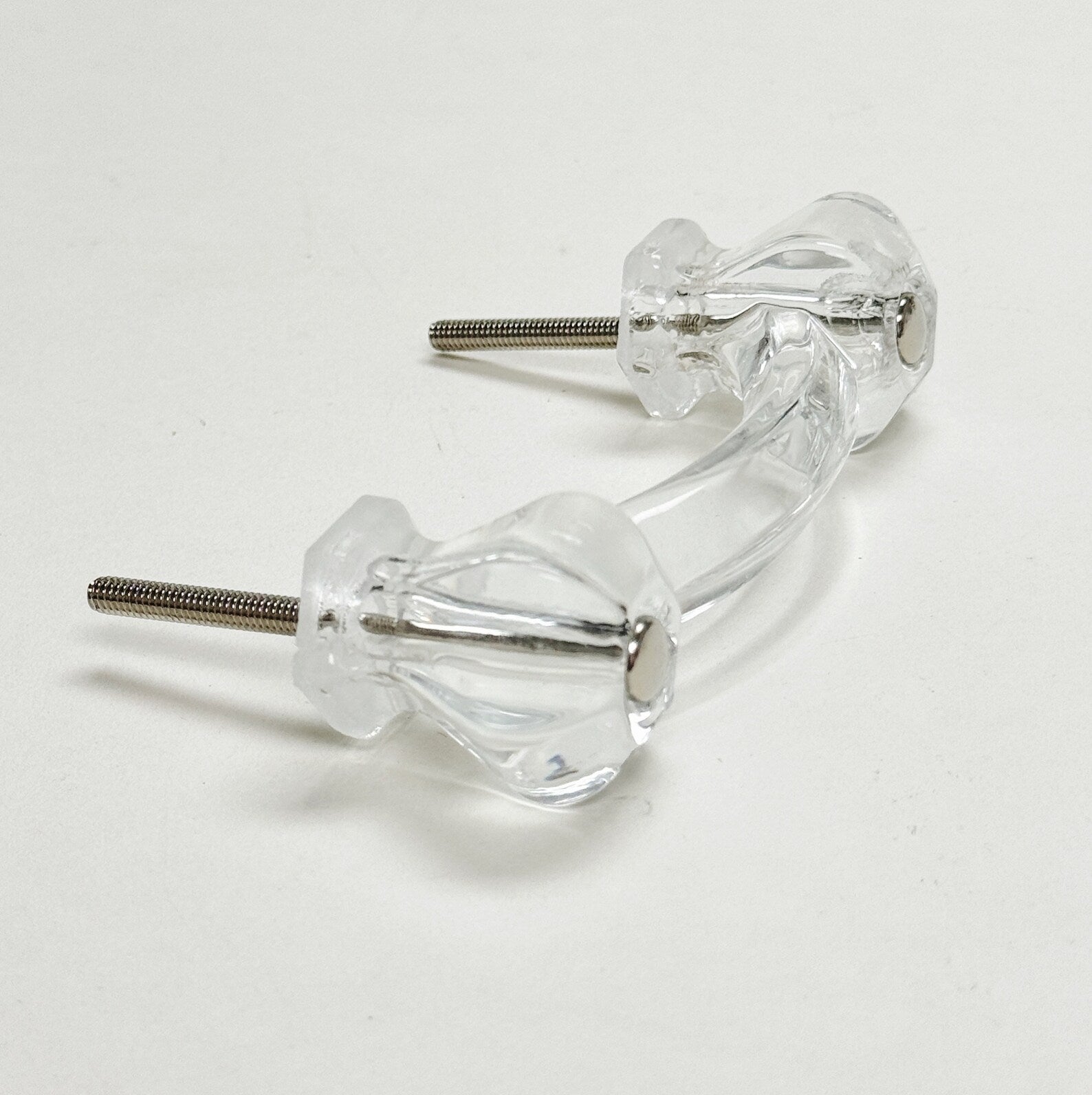 Glass Depression Clear Cabinet Knob and Drawer Pull