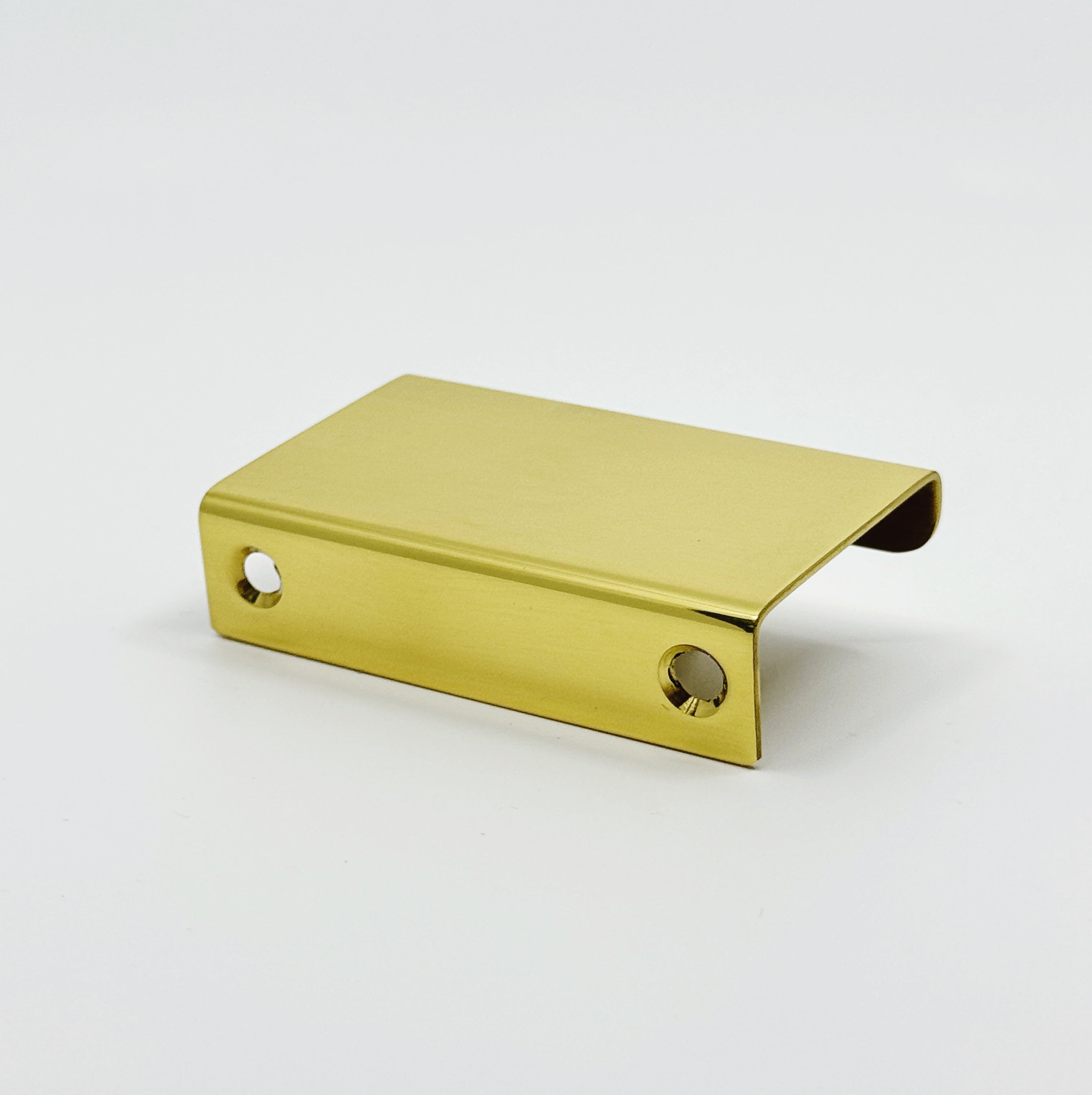 Polished Brass "Milenia" Edge Drawer Pulls