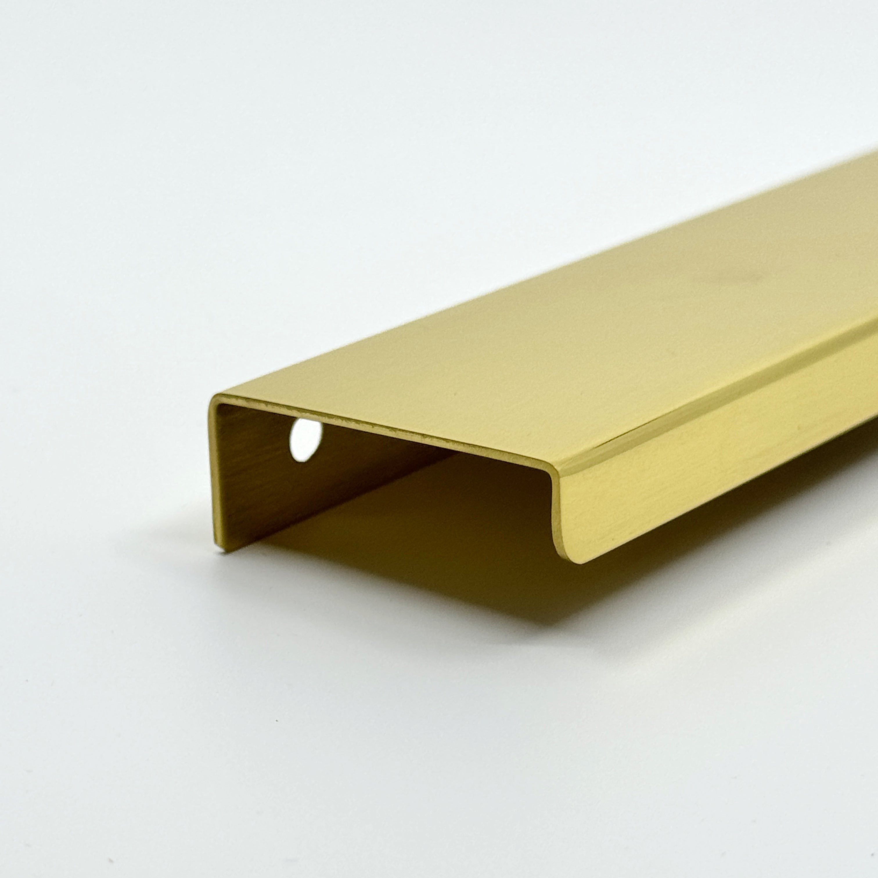 Polished Brass "Milenia" Edge Drawer Pulls