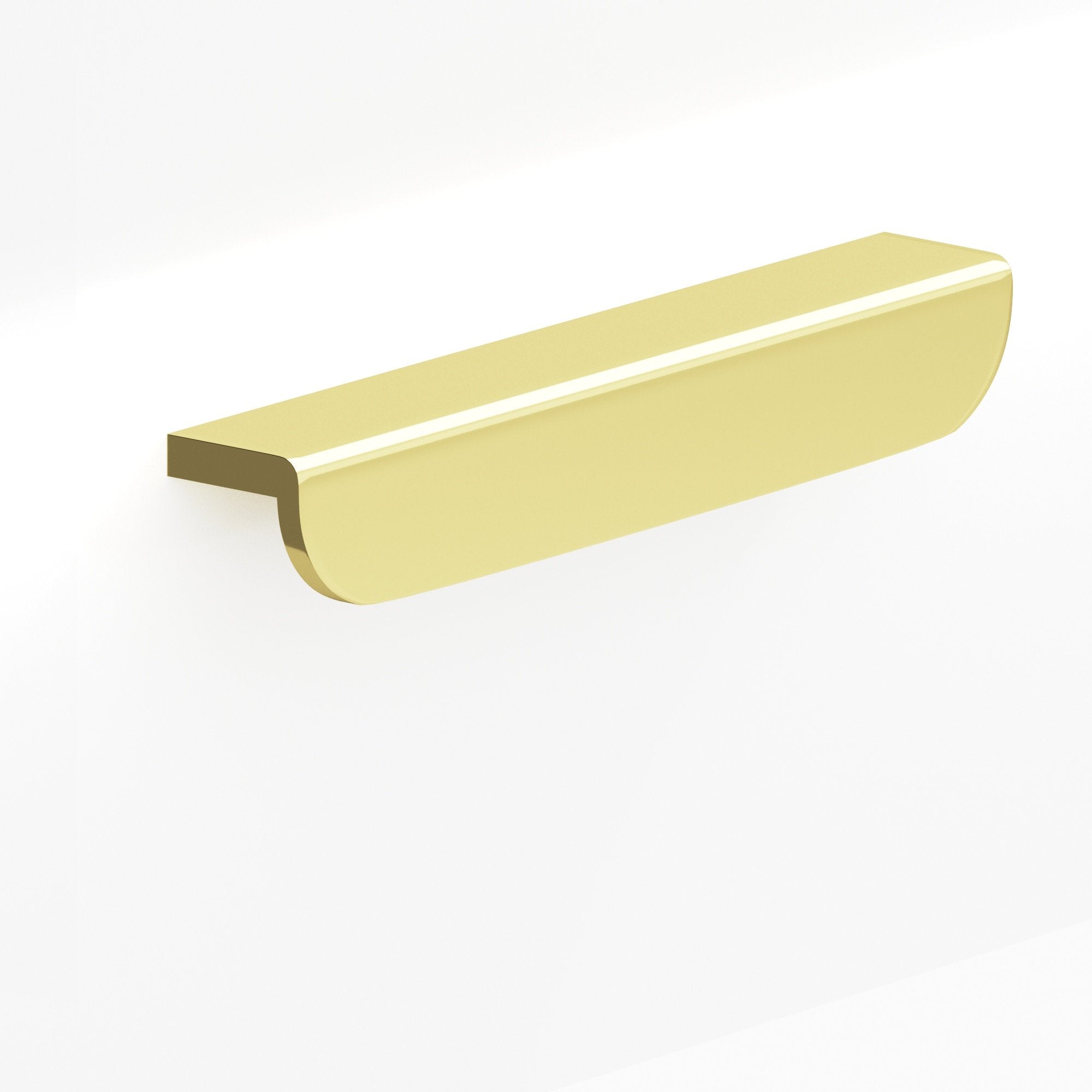 Unlacquered Brass "Soft" Edge Drawer Pulls