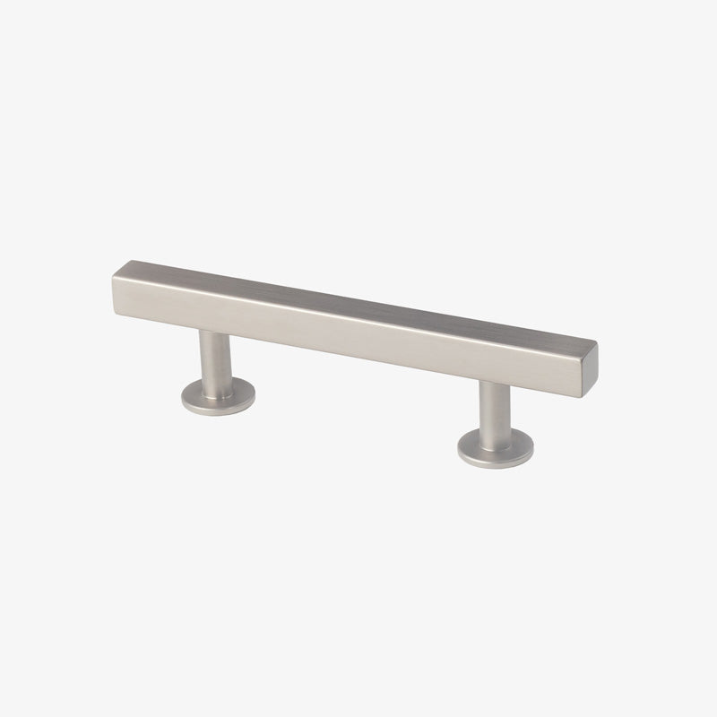 Lew's Square Bar Cabinet Knobs and Pulls in Brushed Nickel - Industry Hardware