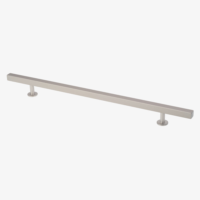 Lew's Square Bar Cabinet Knobs and Pulls in Brushed Nickel