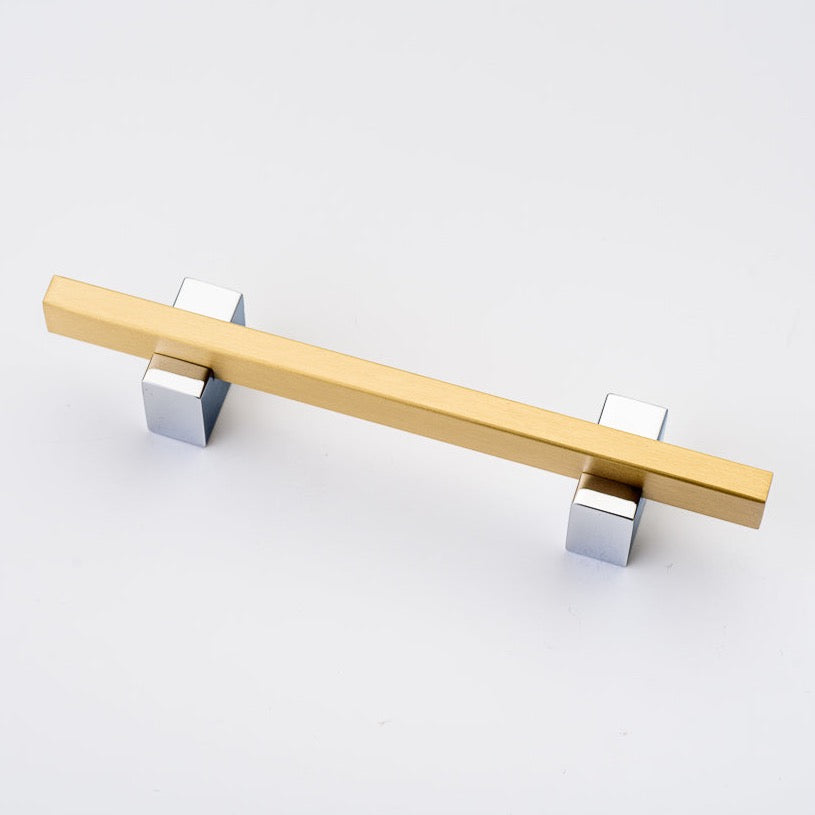 Lew's Two Tone Series Knobs and Handles Chrome and Brass - Industry Hardware