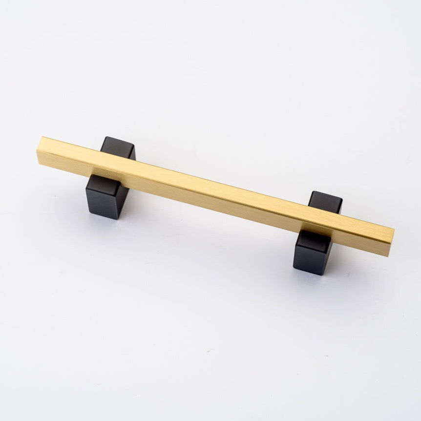 Lew's Two Tone Series Knobs and Handles Black and Brass - Industry Hardware