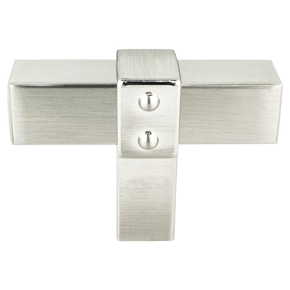 Satin Nickel "Rio" T-Bar Cabinet Knob and Drawer Pulls - Forge Hardware Studio