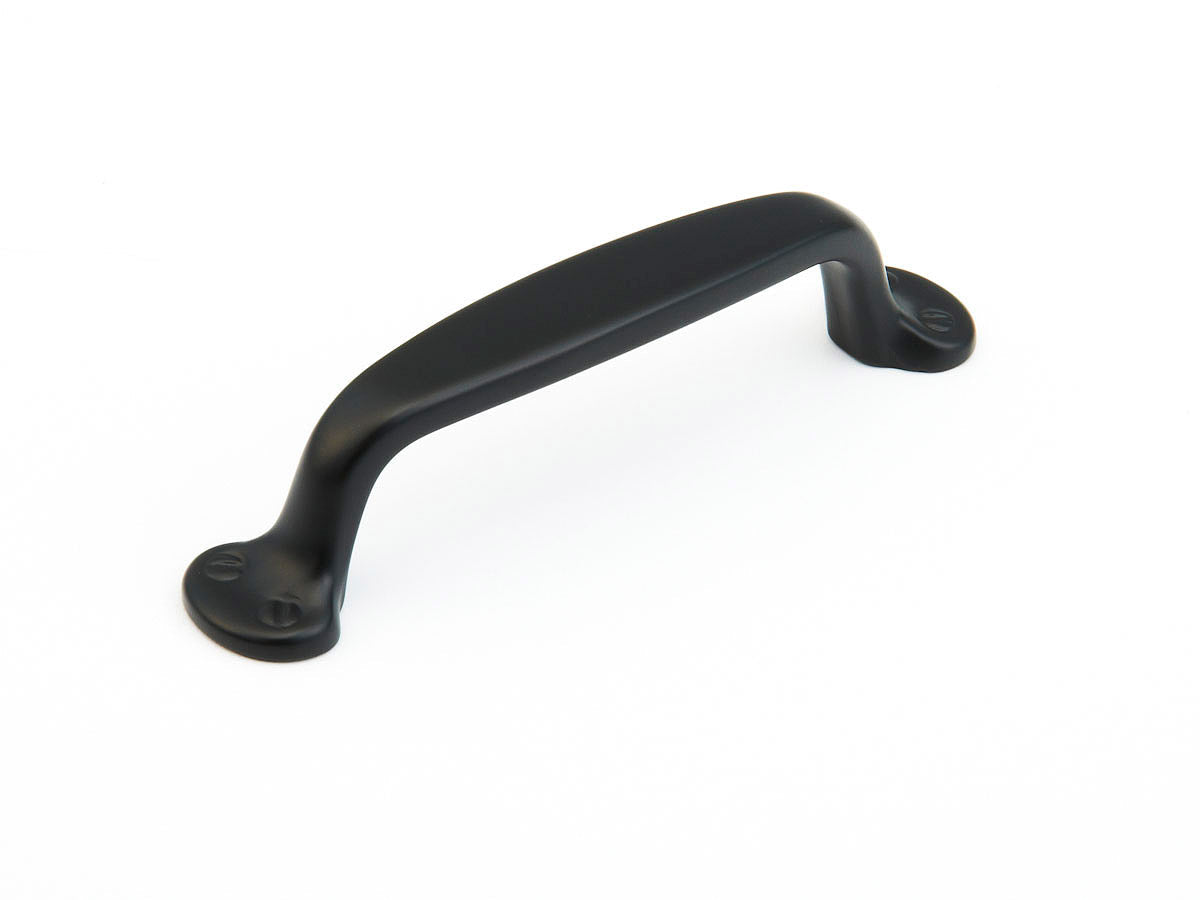 Flat Black "Transitional" Drawer Pulls Handles and Cup Pulls - Brass Cabinet Hardware 