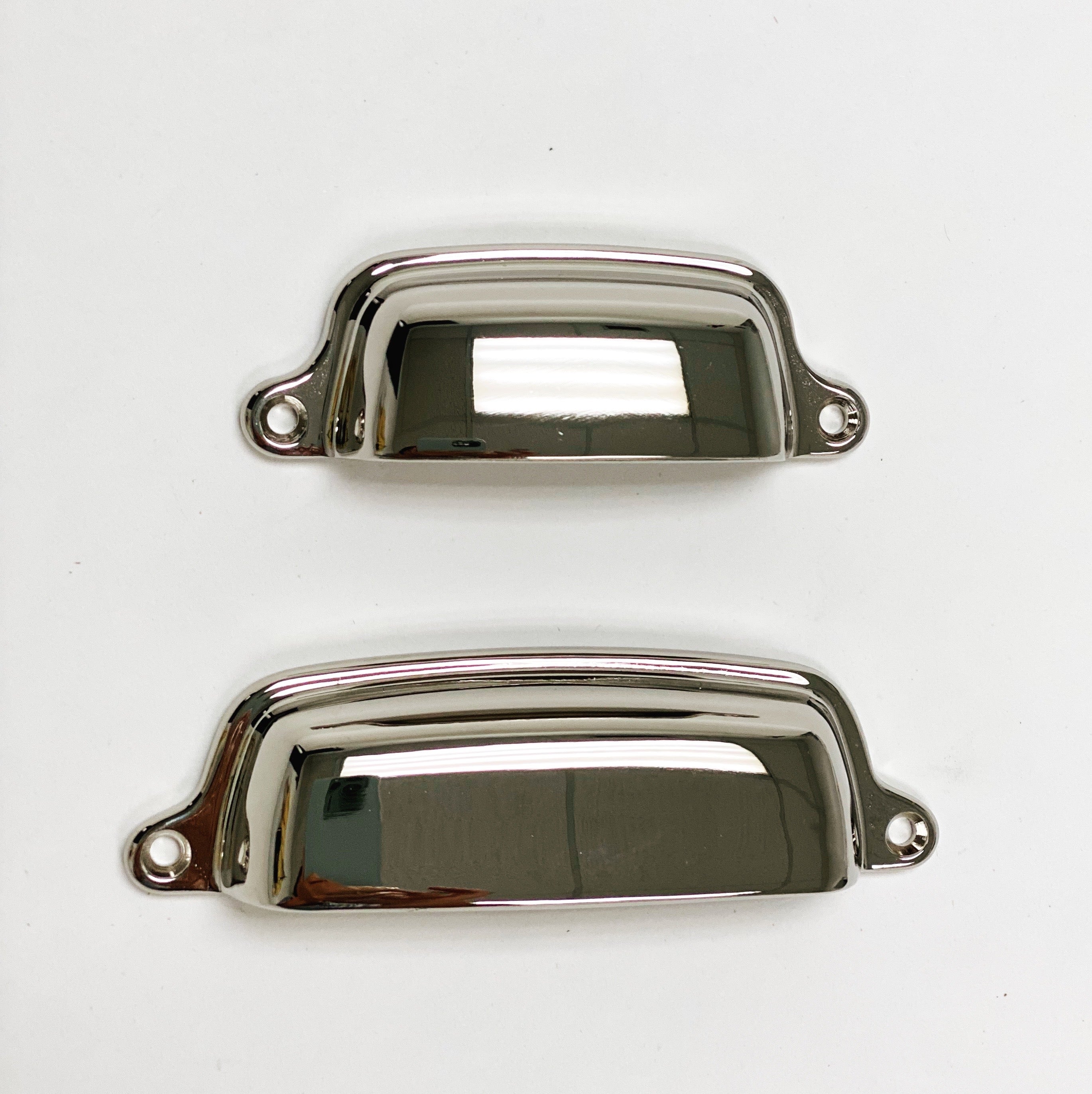 Polished Nickel "Eloise" Cabinet Cup Drawer Pull - Kitchen Drawer Handle - Forge Hardware Studio