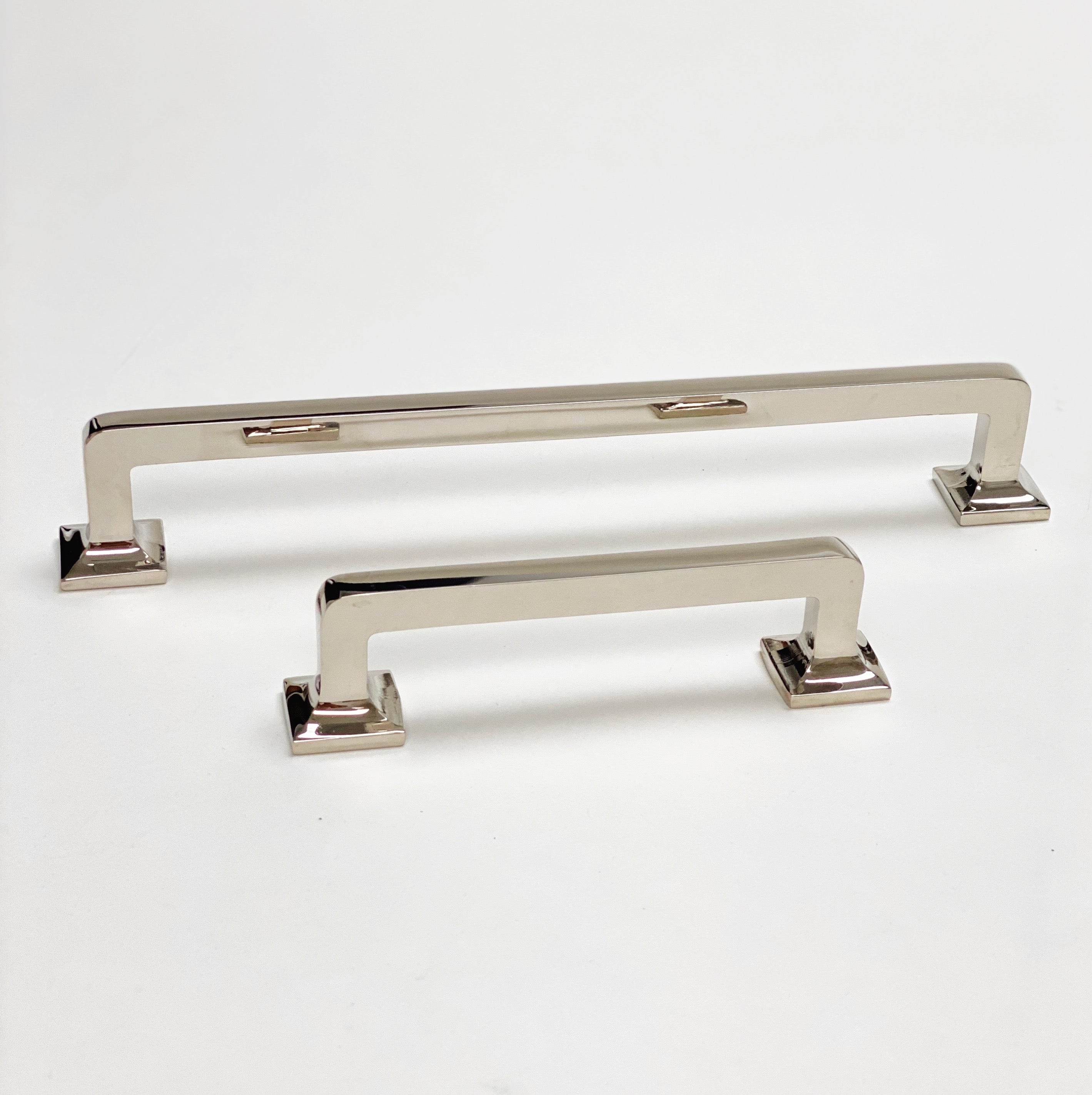 Polished Nickel "Eloise" Mission Style Drawer Pull - Forge Hardware Studio