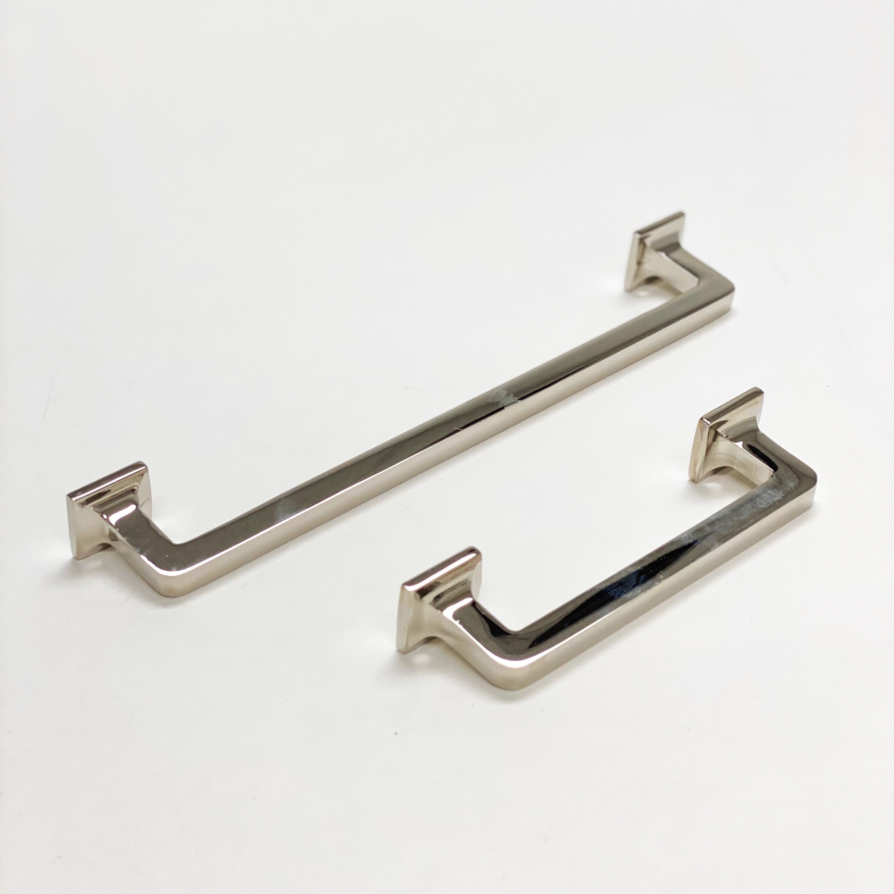 Polished Nickel "Eloise" Mission Style Drawer Pull - Forge Hardware Studio