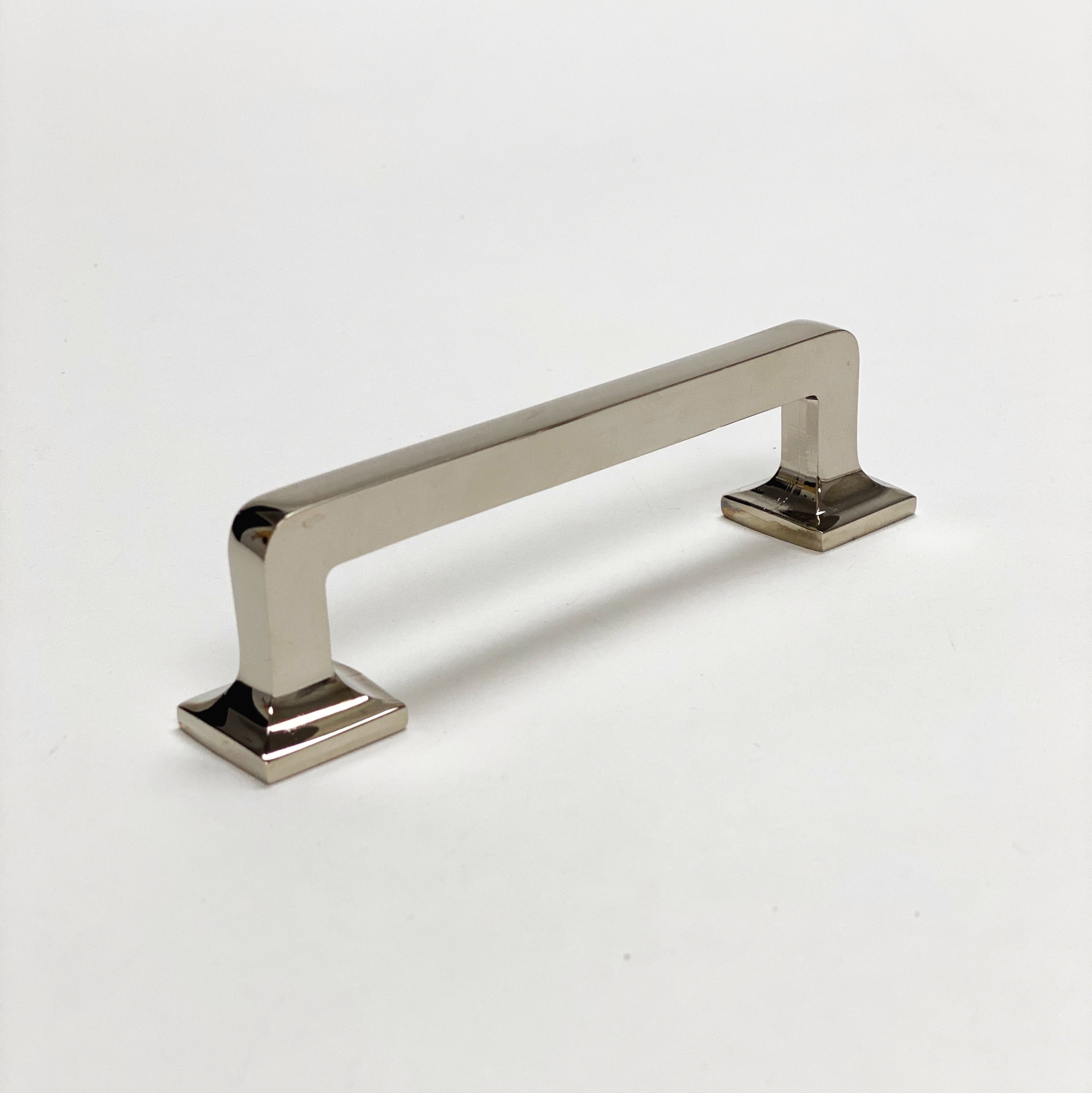 Polished Nickel "Eloise" Mission Style Drawer Pull - Forge Hardware Studio