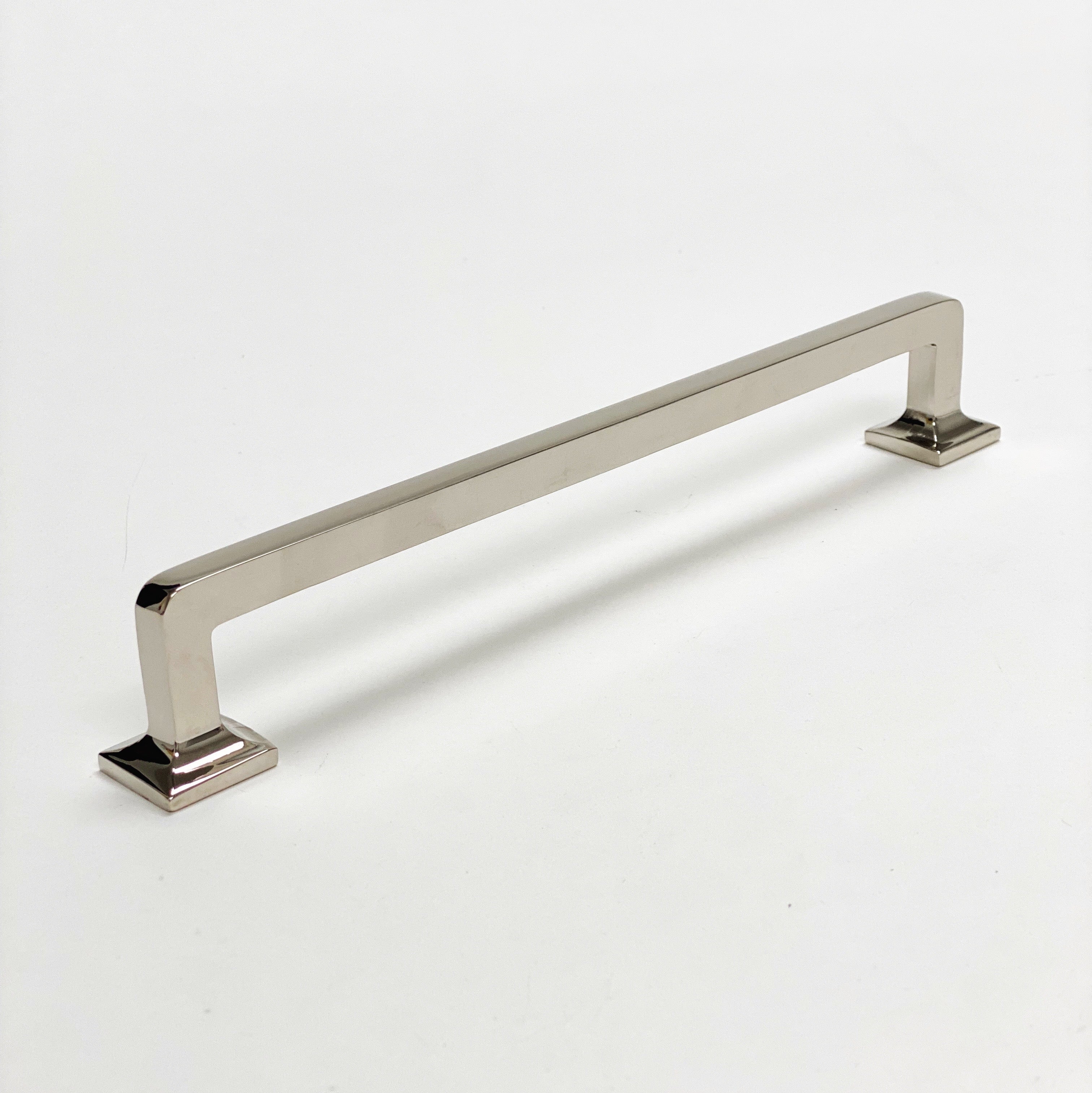 Polished Nickel "Eloise" Mission Style Drawer Pull - Forge Hardware Studio