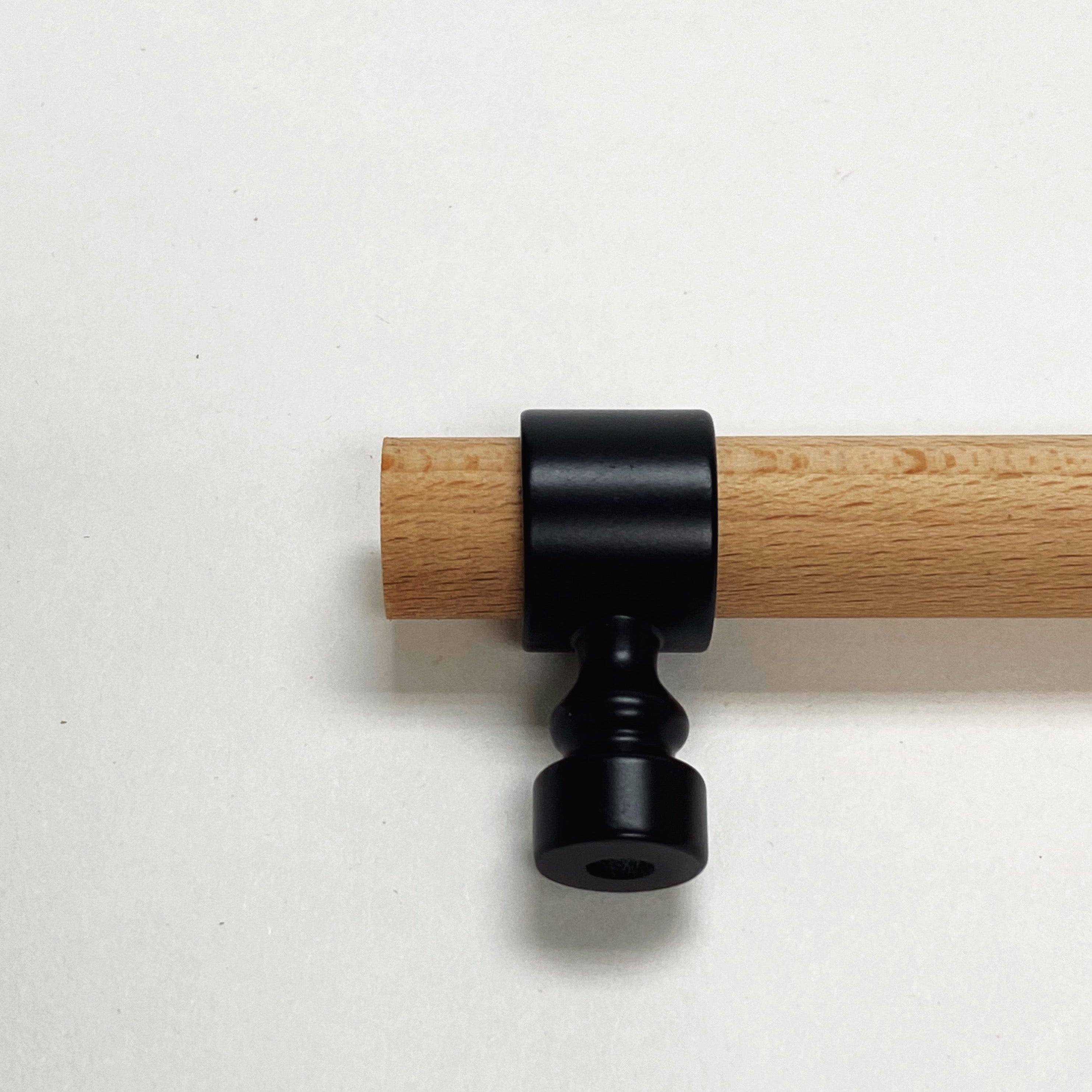 Wood and Black "Bank" Drawer Pulls and Cabinet Knobs - Forge Hardware Studio