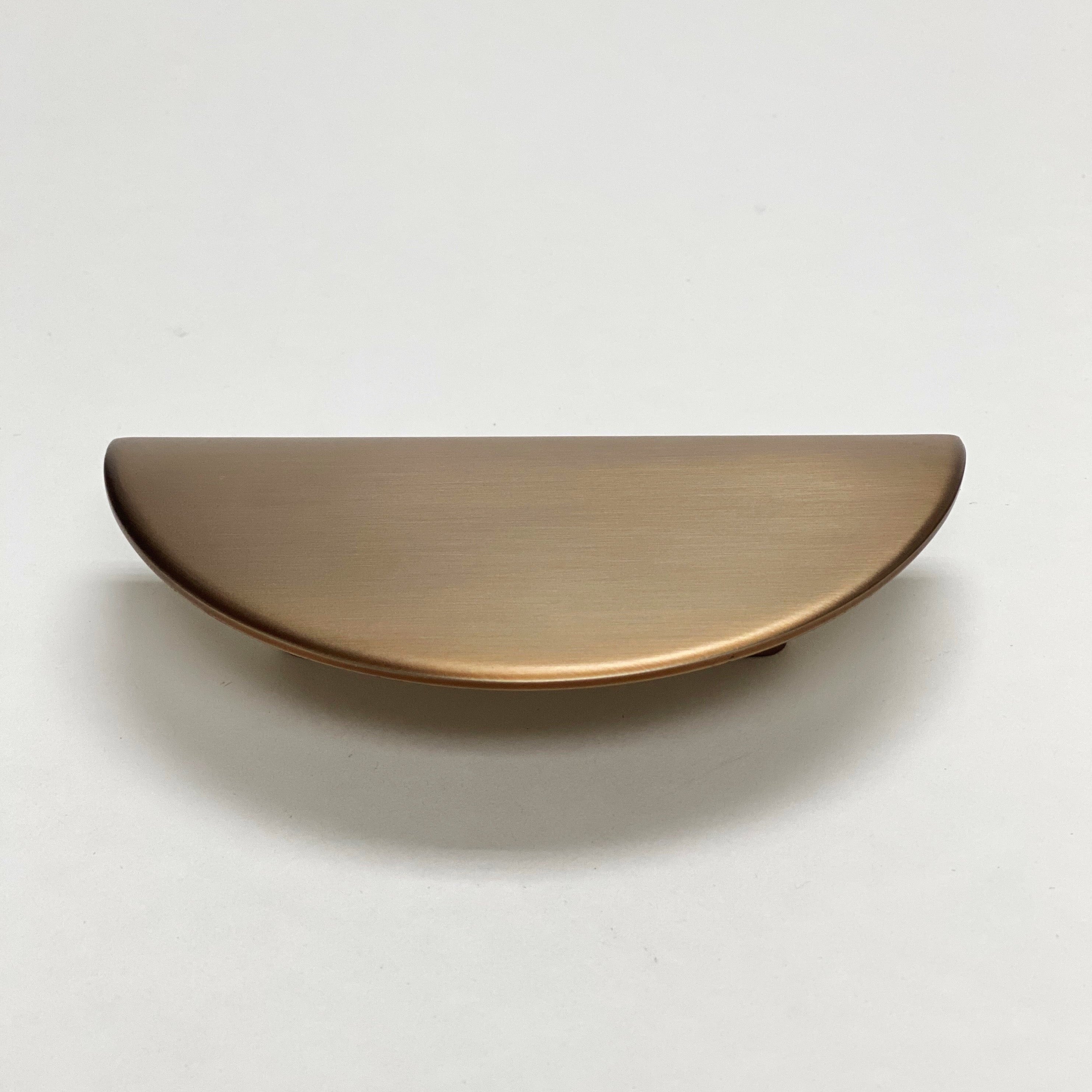 Semi-Circle "Horizon" Brushed Bronze Drawer Pulls - Forge Hardware Studio