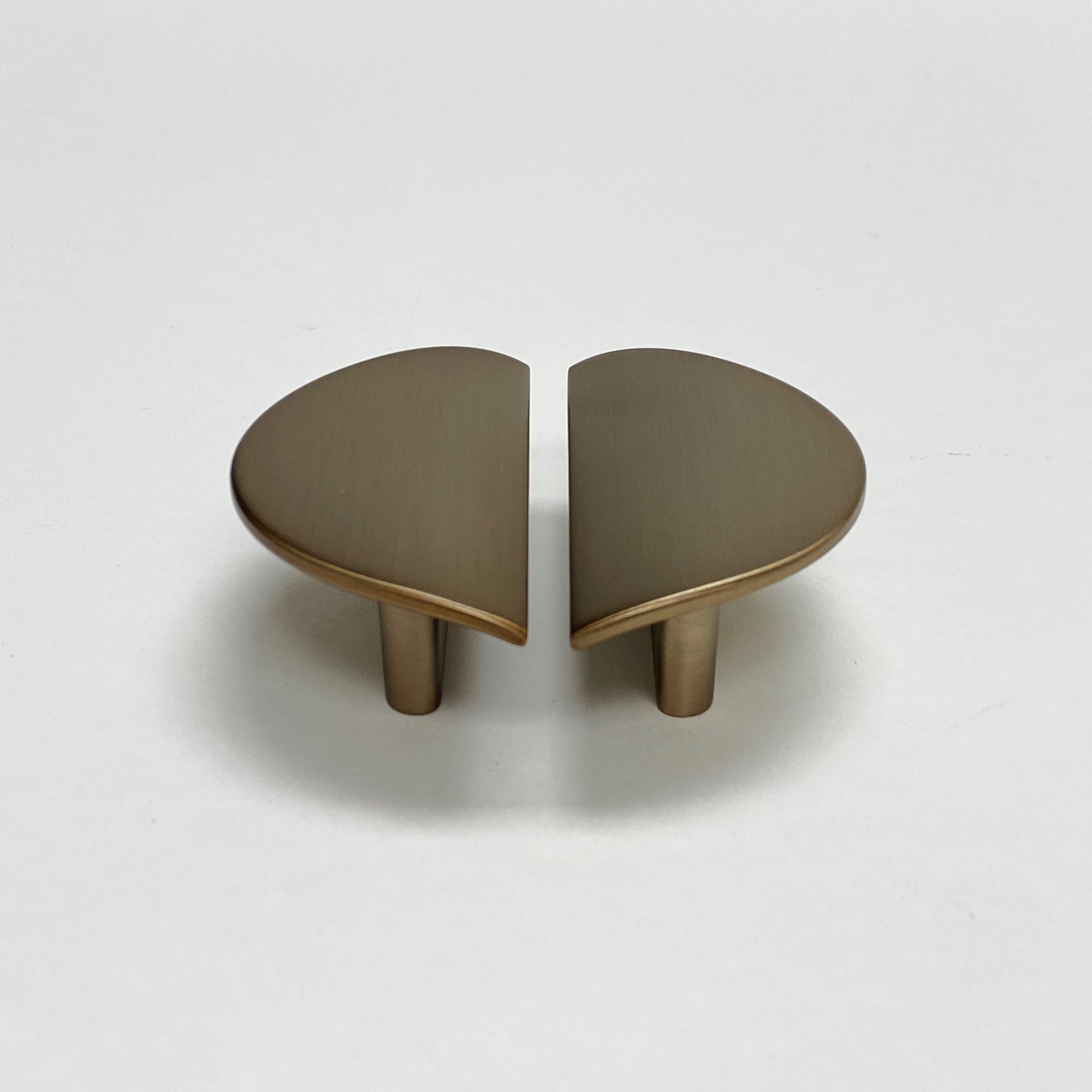 Semi-Circle "Horizon" Brushed Bronze Drawer Pulls - Forge Hardware Studio