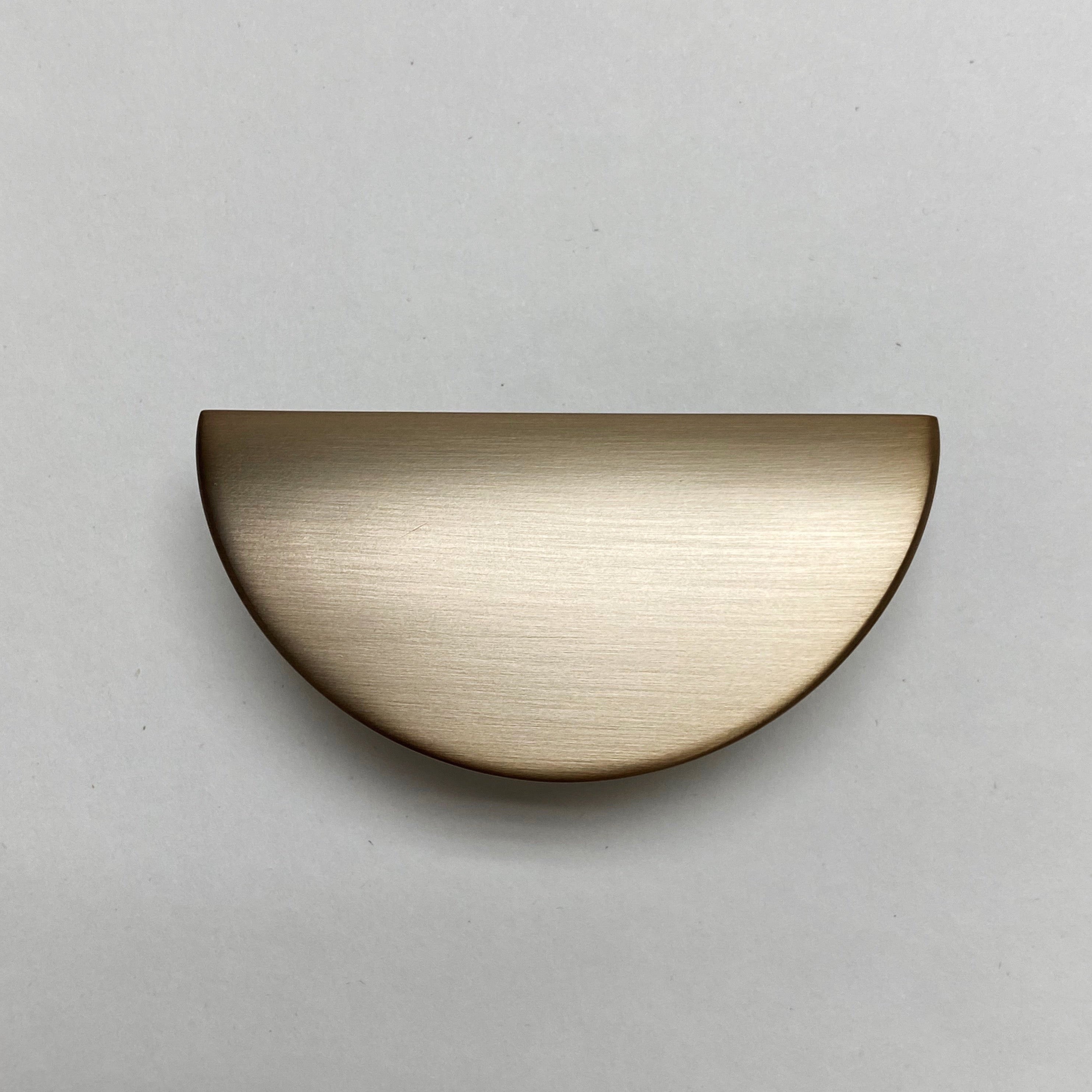 Semi-Circle "Horizon" Brushed Bronze Drawer Pulls - Forge Hardware Studio