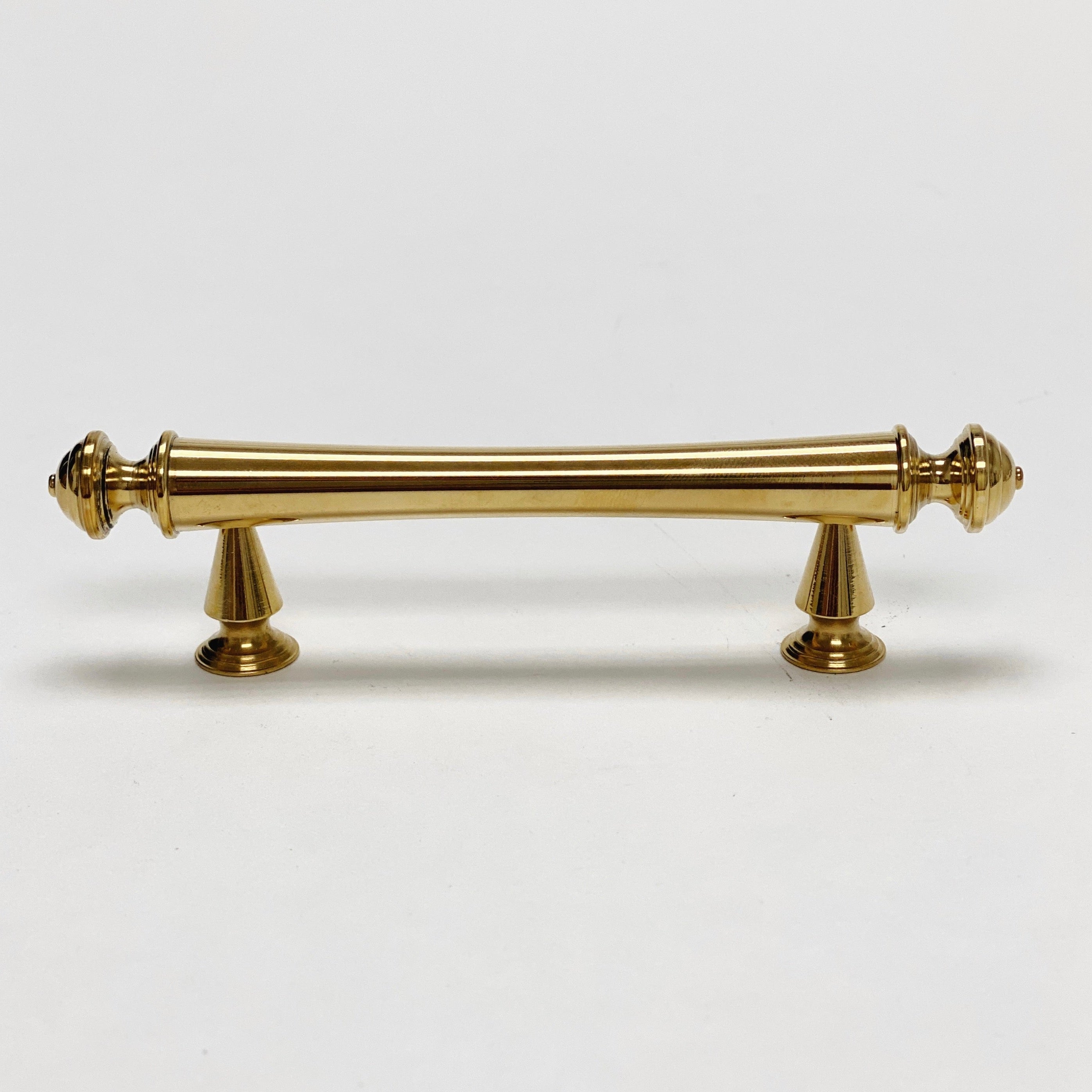 Unlacquered Brass "Emmeline" Cabinet Knobs and Drawer Pull