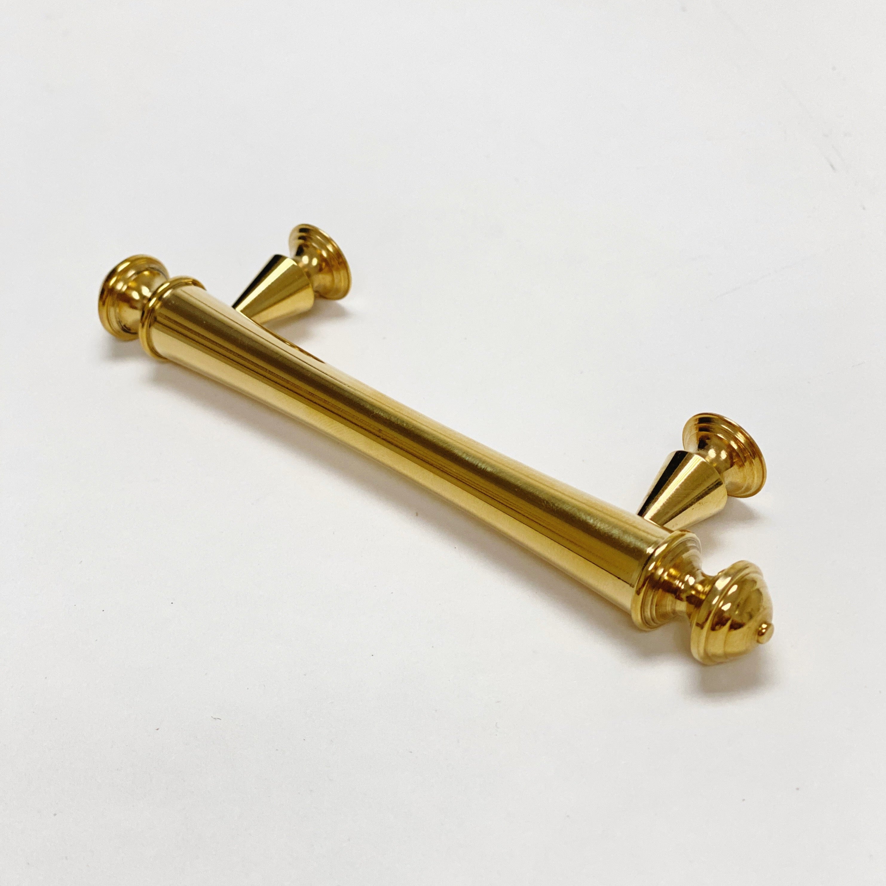 Unlacquered Brass "Emmeline" Cabinet Knobs and Drawer Pull
