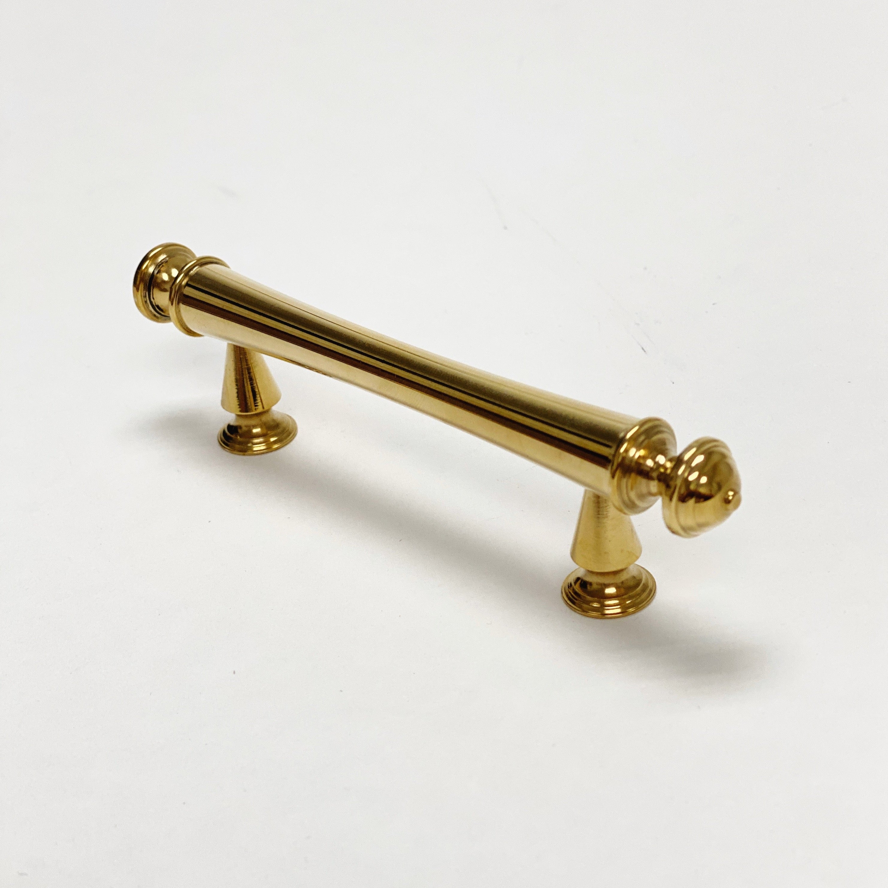 Unlacquered Brass "Emmeline" Cabinet Knobs and Drawer Pull